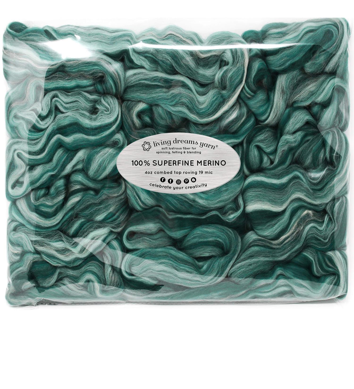 Winner's Circle Superfine Merino Fiber for Spinning & Felting - Super Soft Combed Top Roving in Loch Ness Color Blends - Buy Online on GoSupps.com