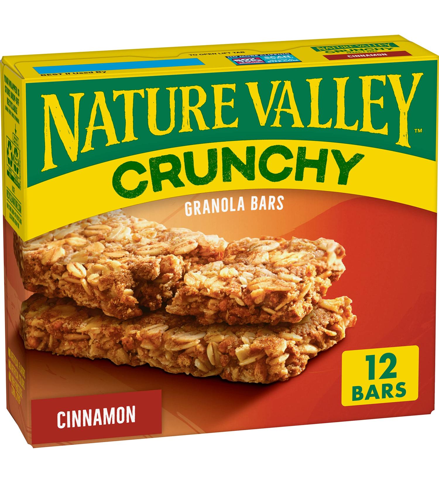 Nature Valley Granola Bars Crunchy, Cinnamon, 8.94 oz., 12 Bars 6 Count (Pack of 1)