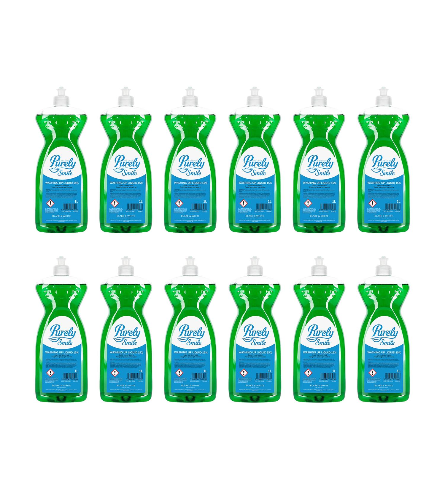 Blake & White Purely Smile Washing Up Liquid - 12 x 1L Bottles - Buy Online on GoSupps.com