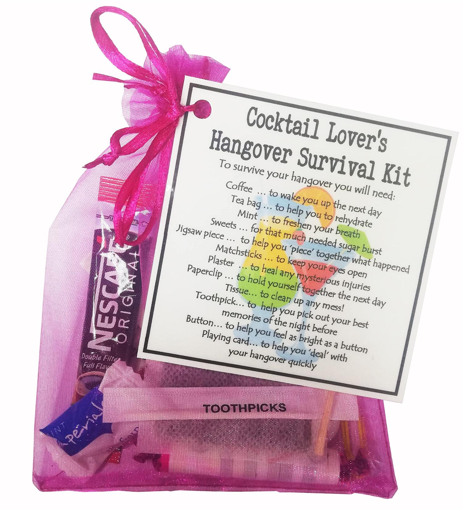 SMILE GIFTS UK Cocktail Lover's Hangover Survival Kit Gift (Novelty Party favour birthday hangover gift beer gift drinking gift stocking filler secret santa novelty hangover gift)