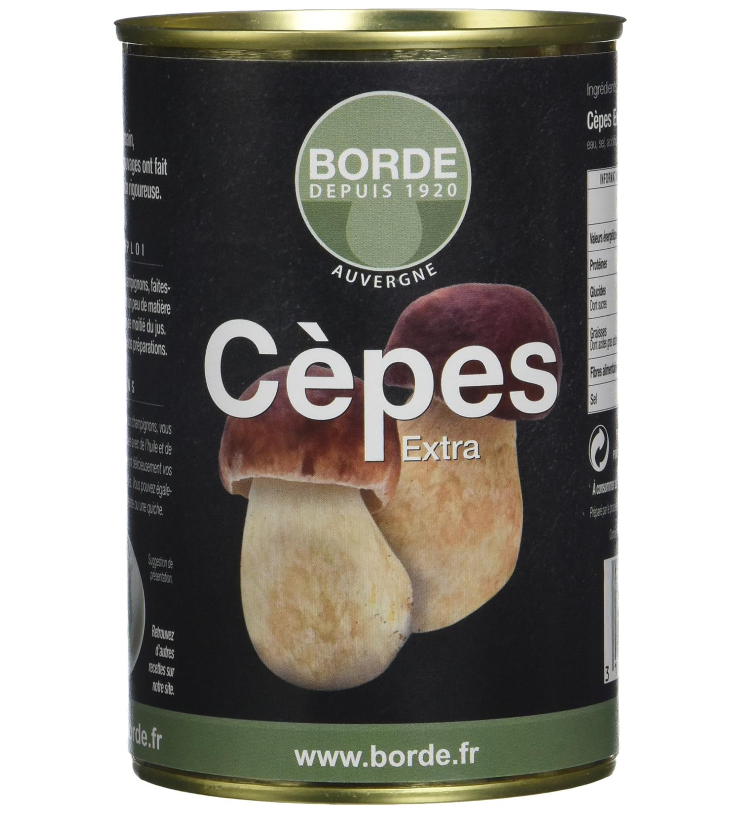 Borde Extra Canned Porcini Mushrooms Box 1/2 - 225 g - Pack of 2 - Buy Online on GoSupps.com