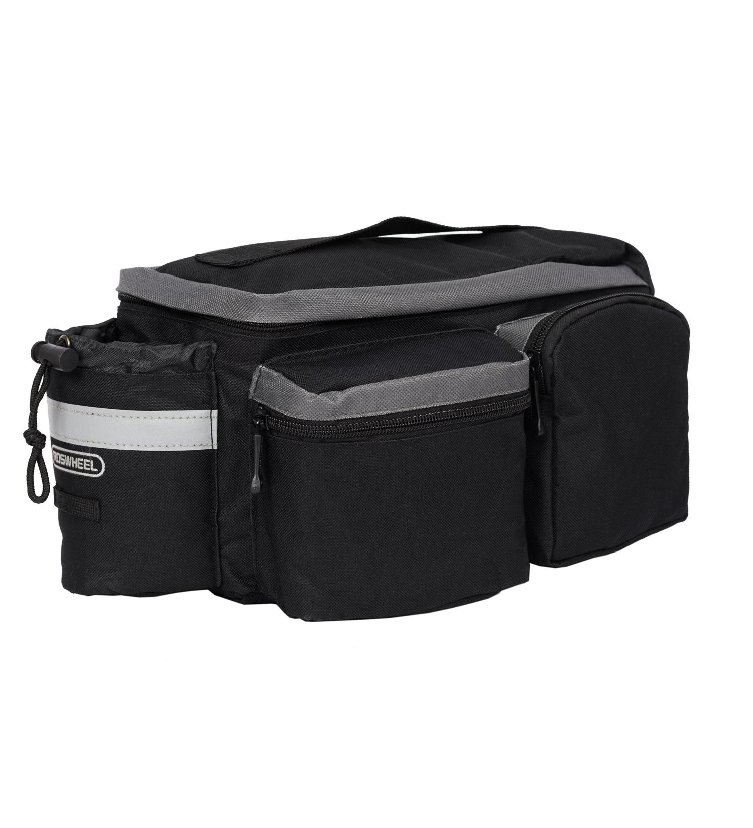 Roswheel 14024 Convertible Bike Rear Rack Seat Pannier Trunk Bag with Cup Holder - Buy Online on GoSupps.com