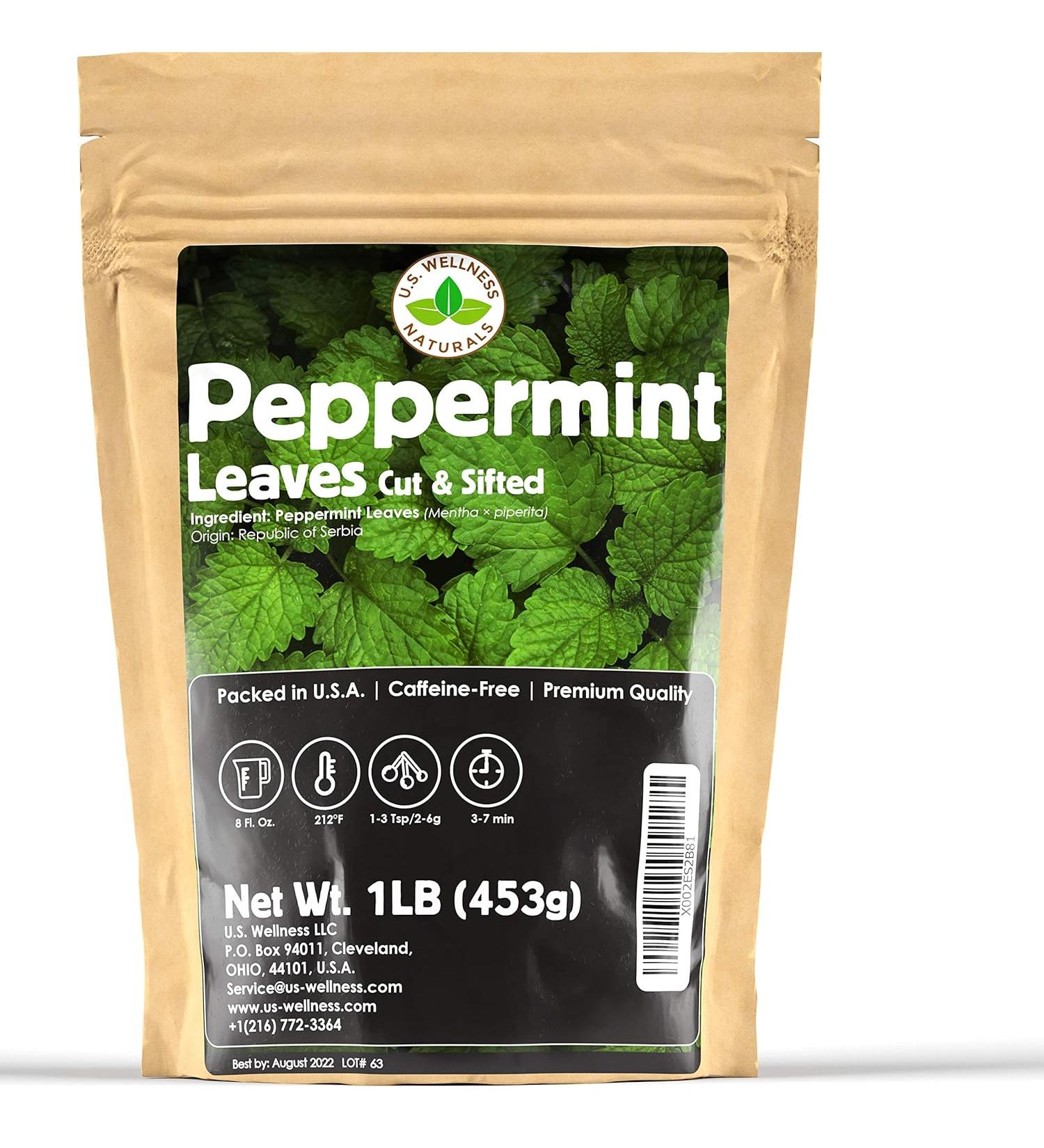 U.S. Wellness Naturals Tea - Peppermint - 1 Lb - Buy Online on GoSupps.com