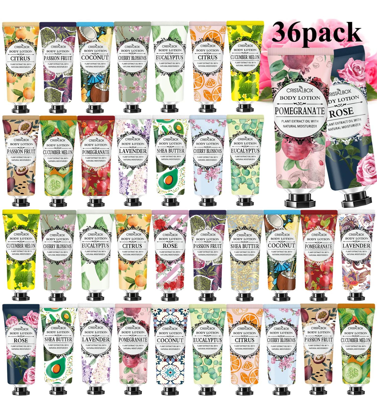 36 Pack Natural Plant Scented Body Lotion for Dry Skin - Travel Size Mini Moisturizing Lotion with Shea Butter - Ideal Gifts for Women, Men, Mom, and Spa Lovers | Mothers Day Gift - Buy Online on GoSupps.com