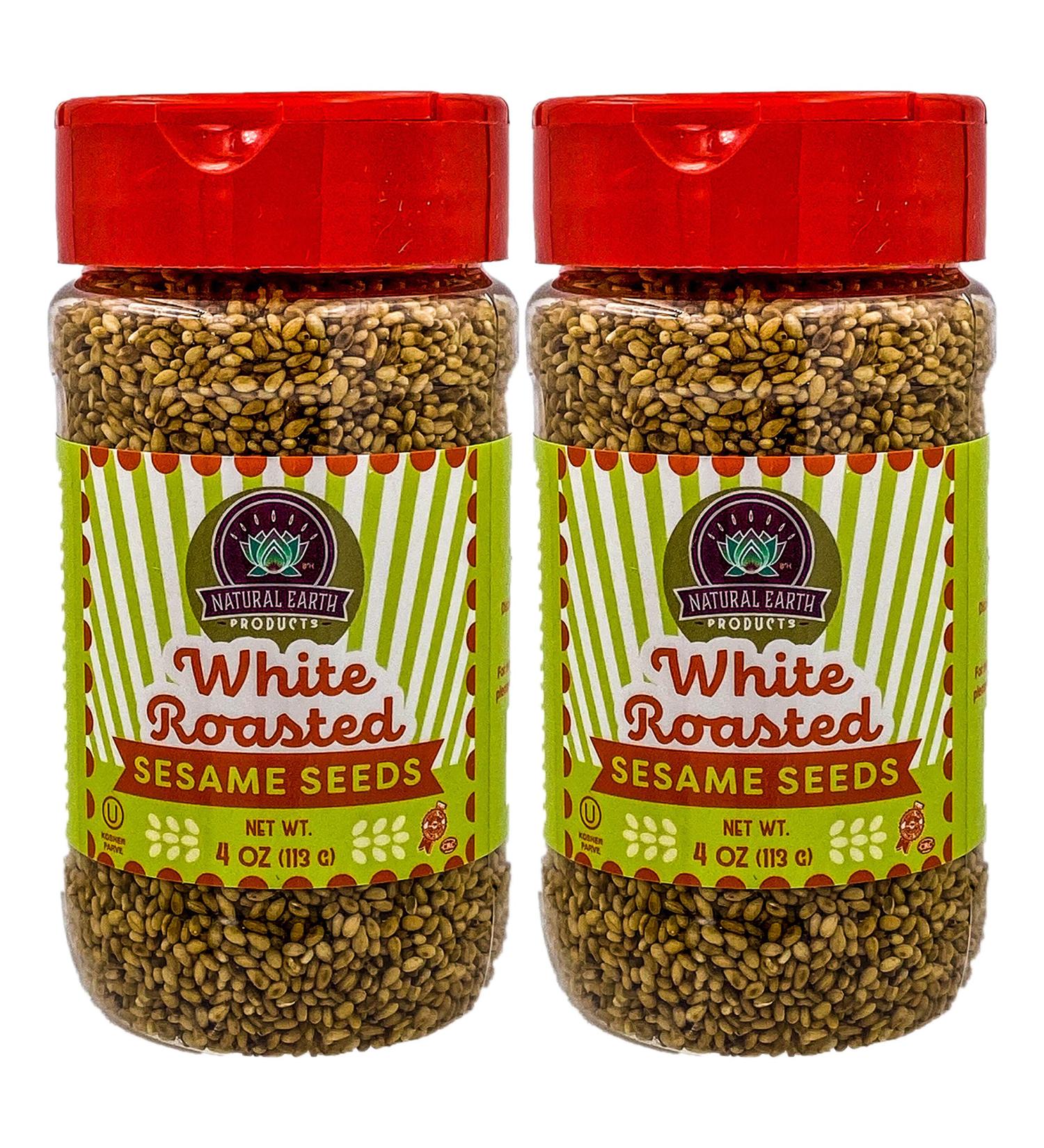 White Roasted Sesame Seeds - Nutritious Sesame Seeds for Dishes, Teas & Seasonings - 4 Oz (2-Pack, 8 Oz Total) - OU-Kosher Parve - Buy Online on GoSupps.com
