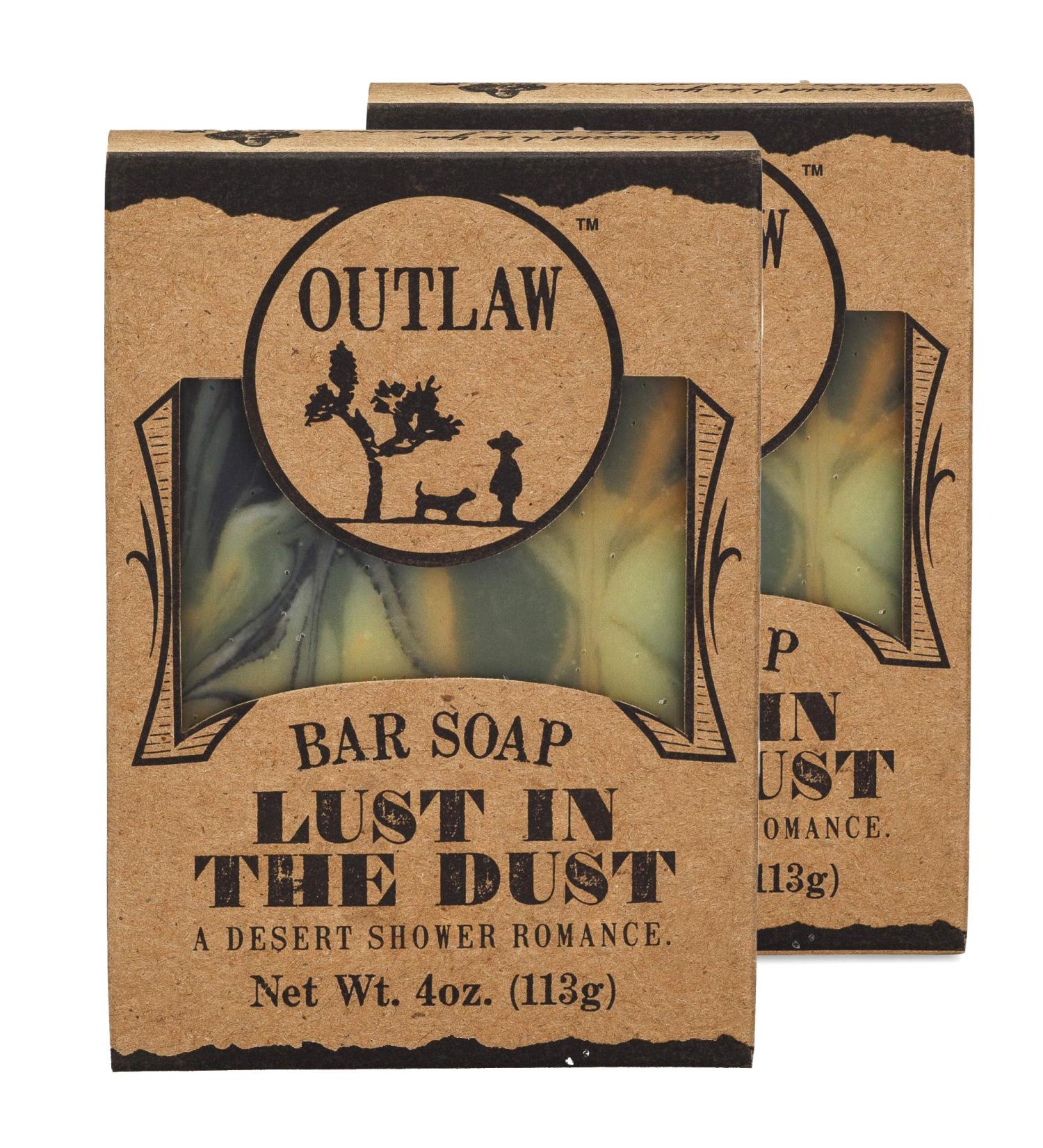 Lust In The Dust Handmade Soap - Sagebrush Sandalwood and Campfire Scent - 2 Pack - Unisex Bar Soap - Outlaw Collection - Buy Online on GoSupps.com