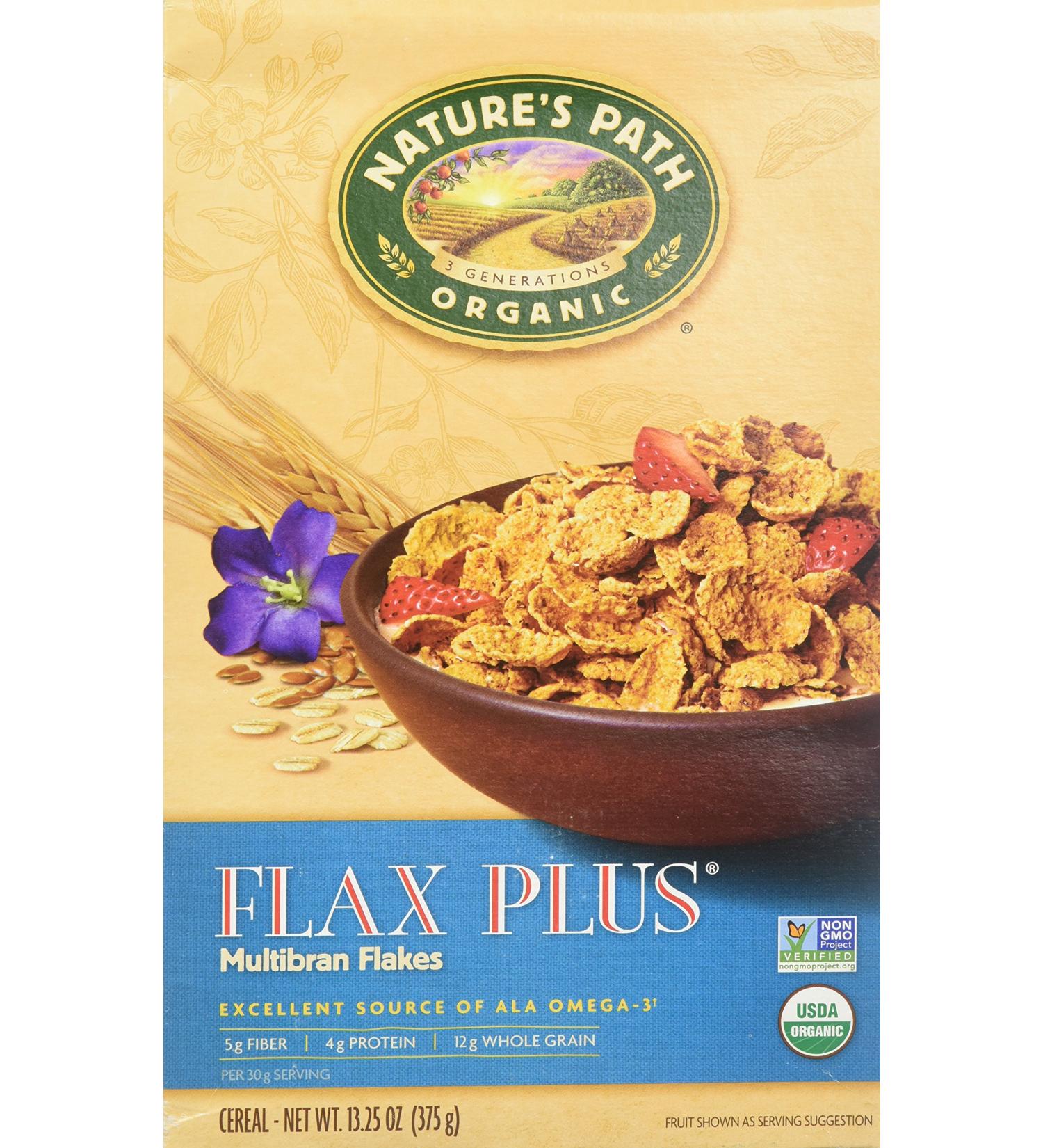 Nature's Path Organic Flax Plus Multibran Flakes Cereal - 13.25 oz | Healthy Breakfast Option - Buy Online on GoSupps.com