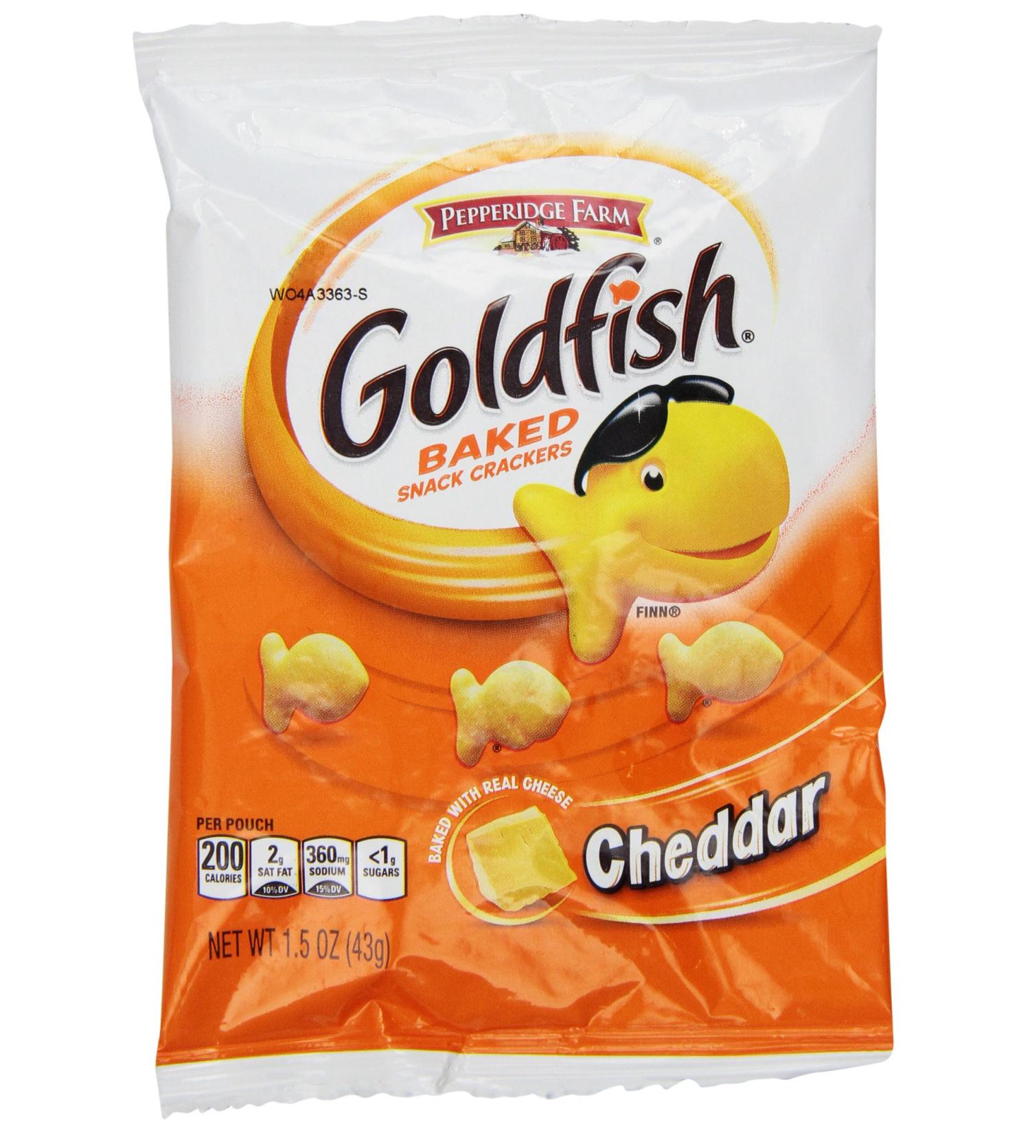 Pepperidge Farm Goldfish Cheddar 1.5 oz Bags - Pack of 24 | Delicious Snack for All Ages - Buy Online on GoSupps.com