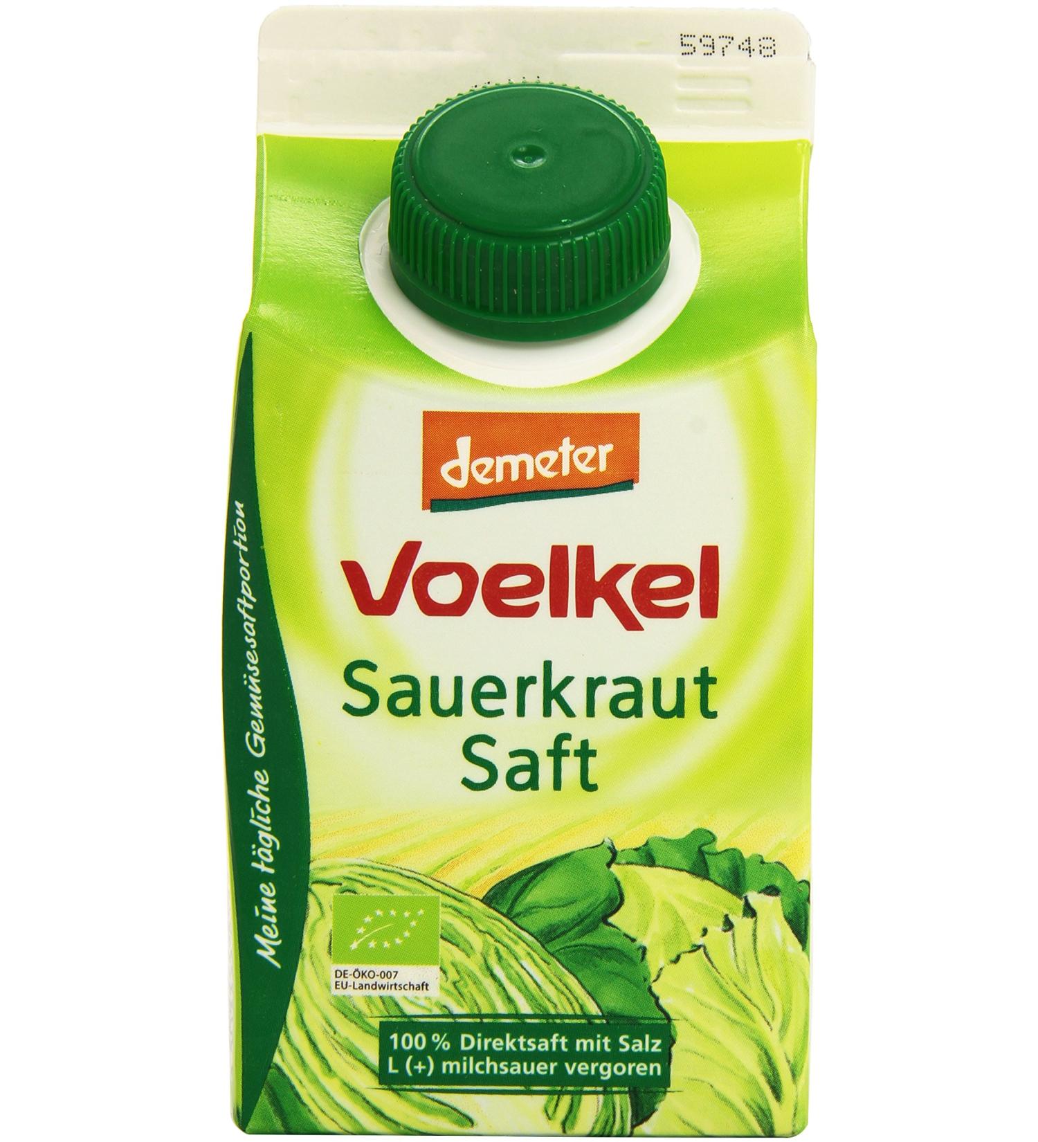 Voelkel Jus de Choucroute 500 ml - Lot de 4 - Buy Online on GoSupps.com