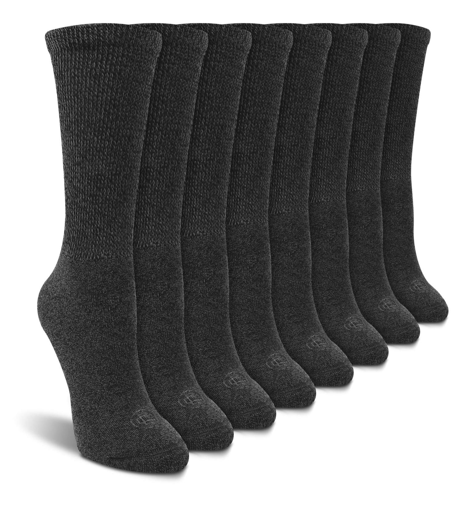 Doctor's Choice Women's Non-Binding Diabetic Crew Socks 4 Pack - Grey, Size 9-11 - Buy Online on GoSupps.com