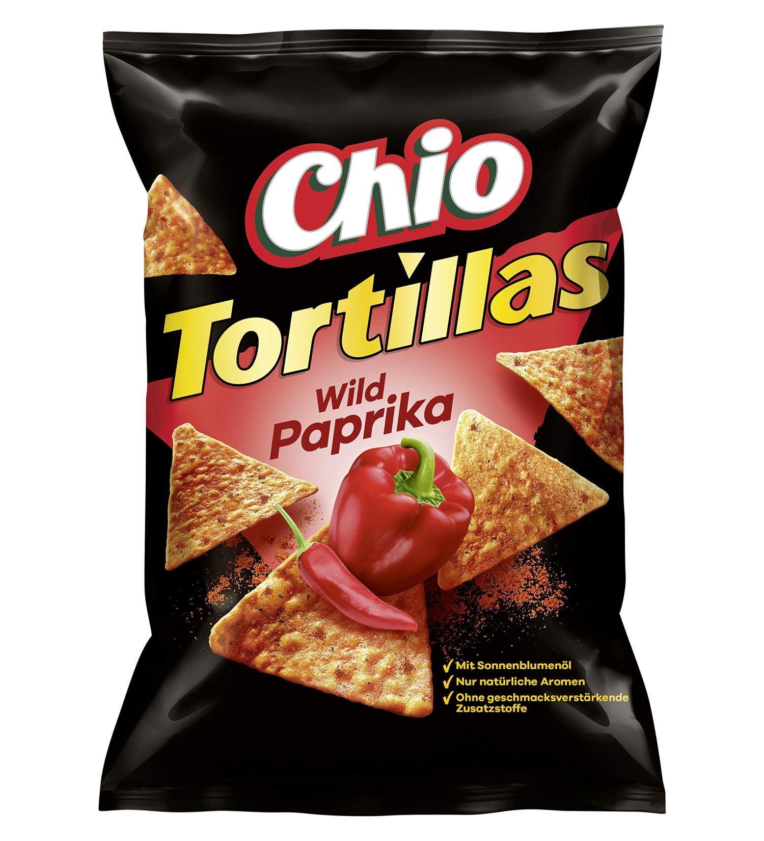 Chio Tortilla Chips Wild Paprika - 10 Pack (10 x 125g) | International Shipping Available - Buy Online on GoSupps.com