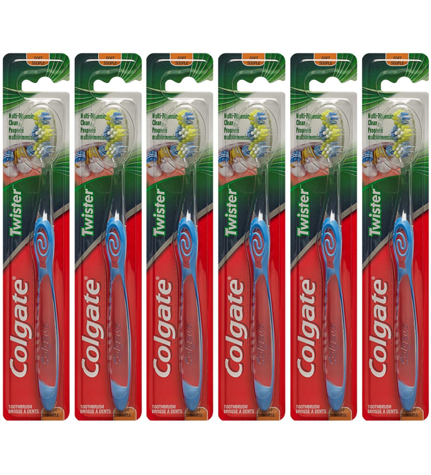Colgate Slimsoft Floss-Tip Charcoal Toothbrush - Pack of 6 | International Shipping Available - Buy Online on GoSupps.com