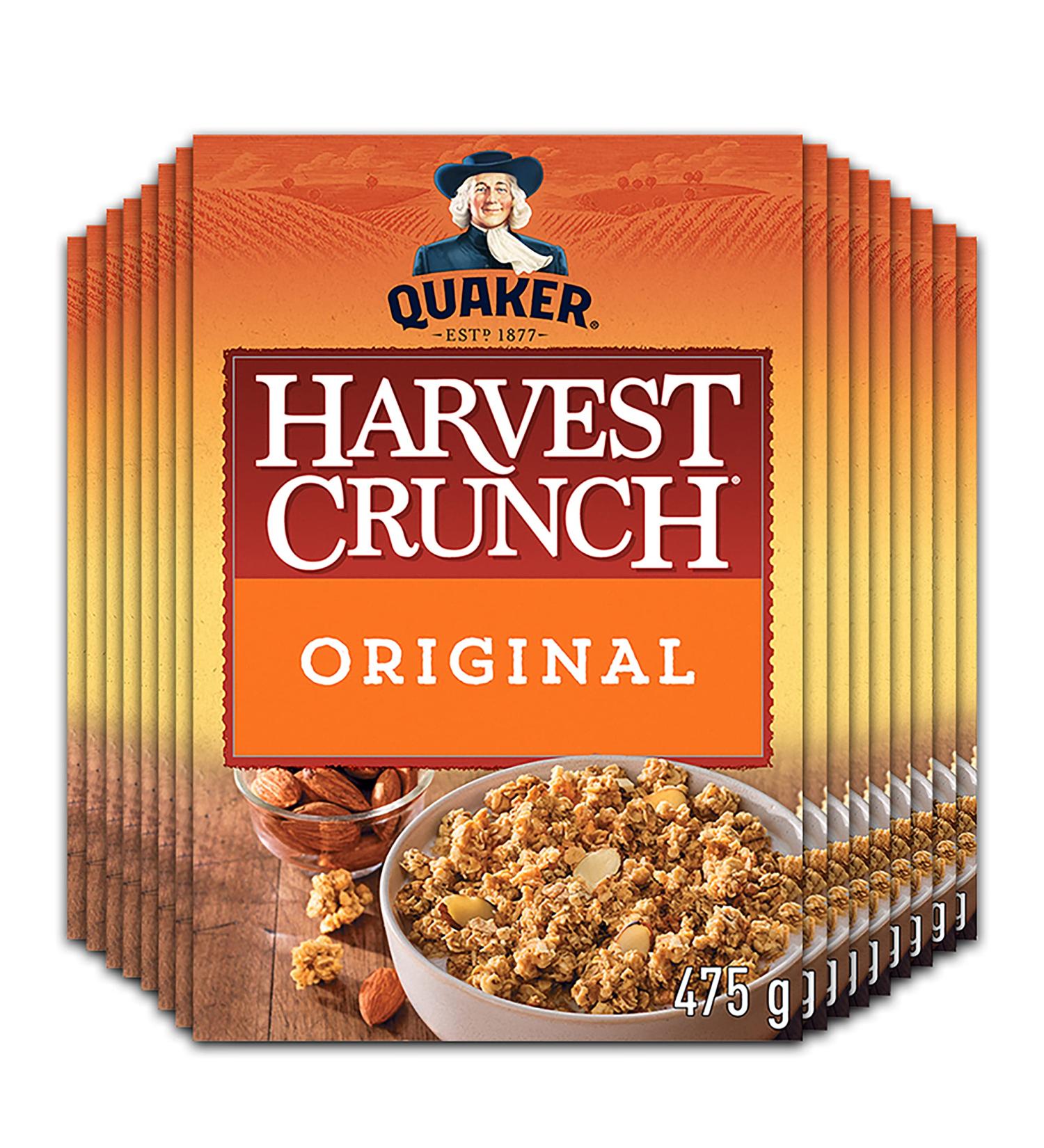 Quaker Harvest Crunch Original Granola Cereal Multi-Pack 475g (Pack of 16) - Buy Online on GoSupps.com