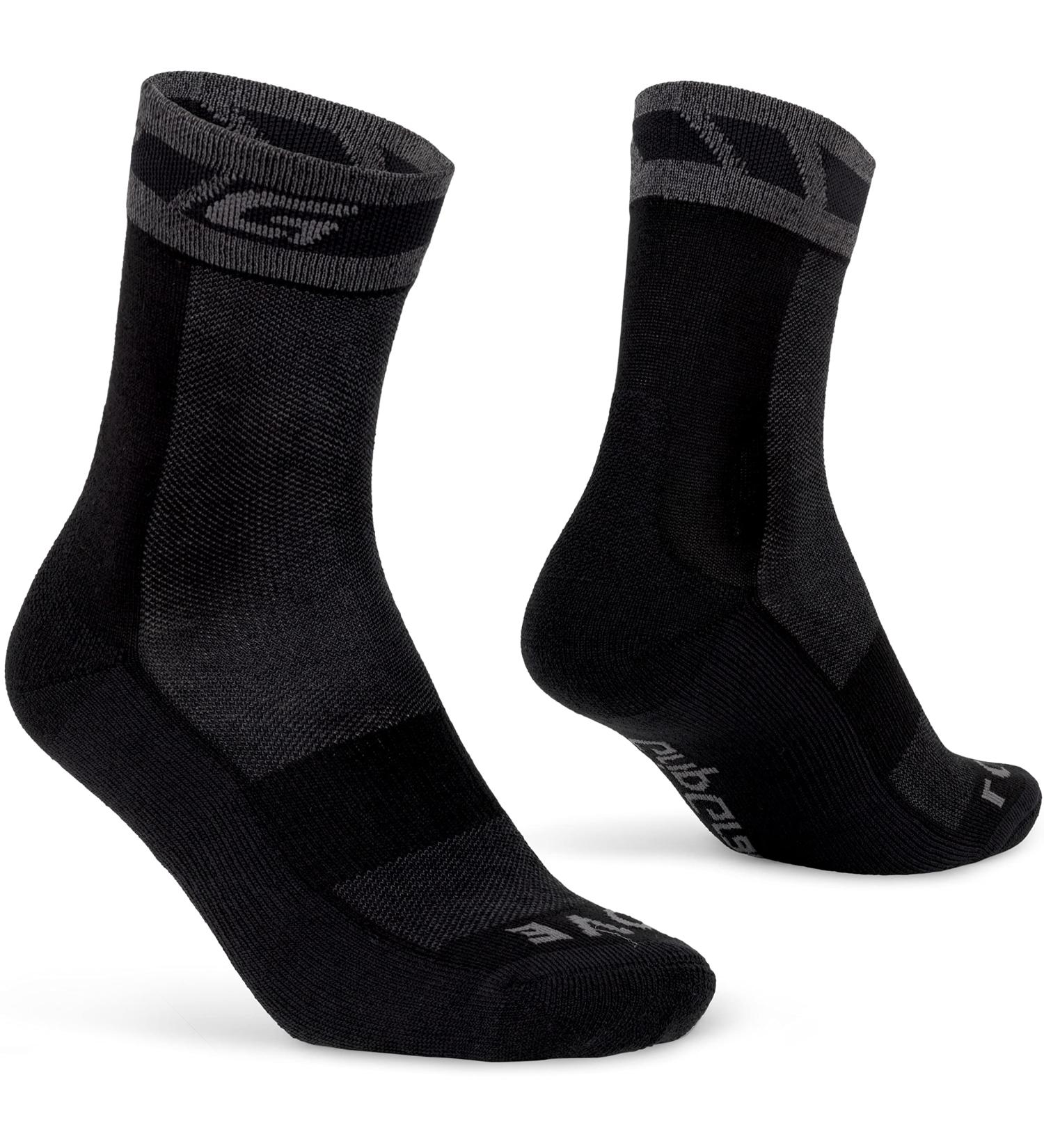 GripGrab Merino Winter Cycling Socks - Thick Thermal Merino Wool for Cold Protection | Size 41-44 Black - Buy Online on GoSupps.com