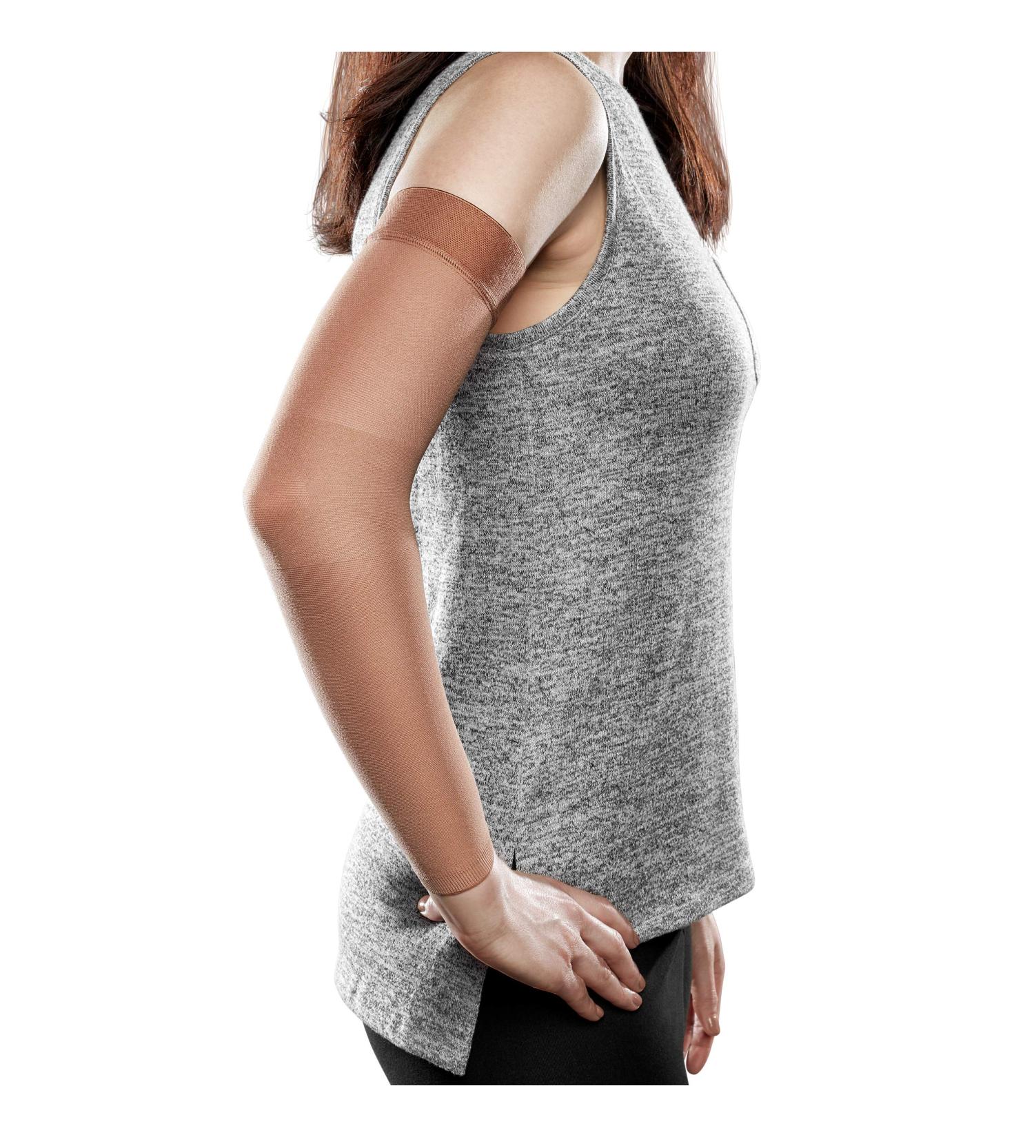 Ease Opaque Lymphedema Arm Sleeve - Large Long Sand - 20-30 mmHg Compression for Effective Arm Support - Buy Online on GoSupps.com