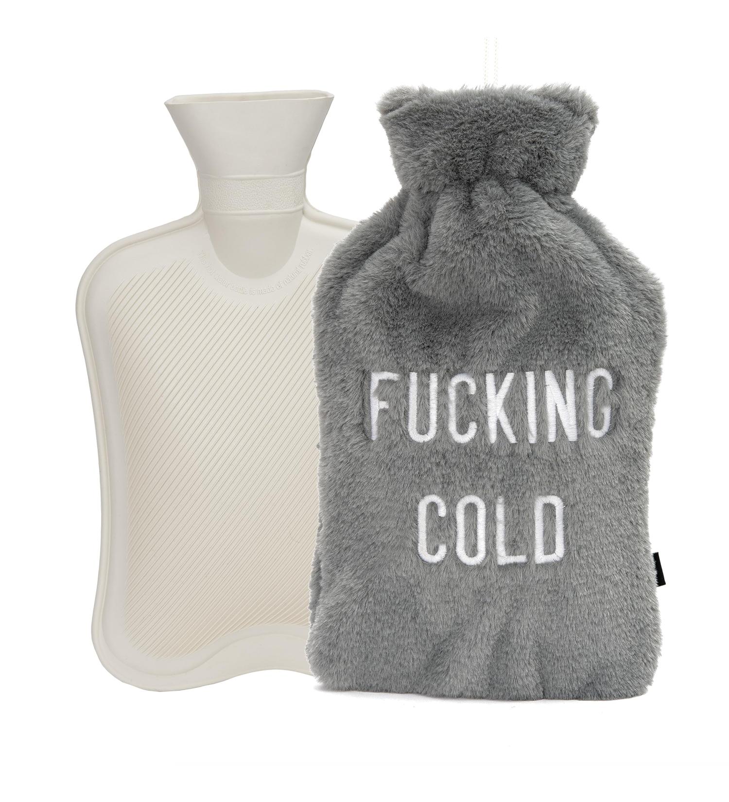 Buy Fisura 2L Hot Water Bottle Soft Cover Pain Relief Bag Washable | F*cking Cold International Shipping - Buy Online on GoSupps.com