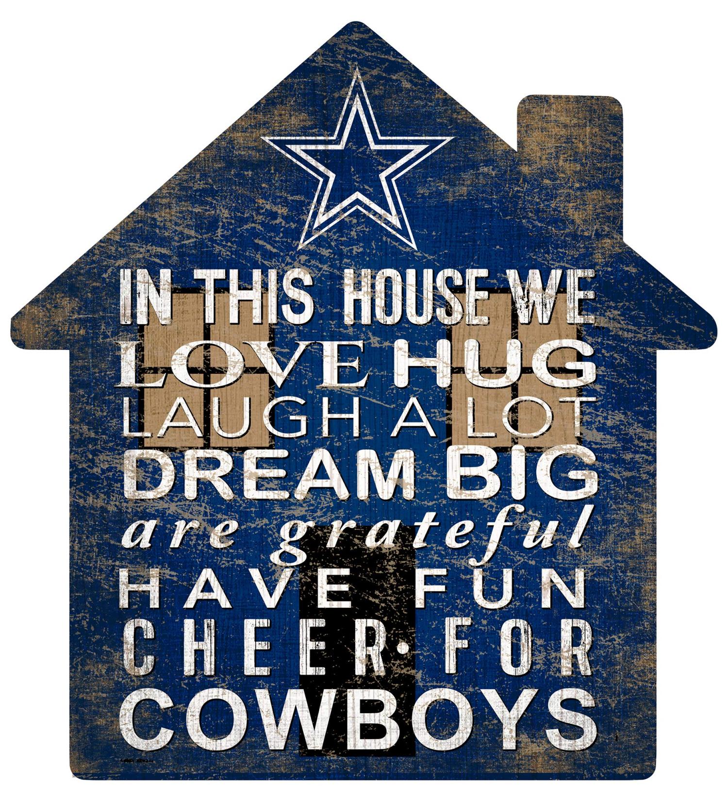 Fan Creations NFL Dallas Cowboys Unisex Dallas Cowboys House Sign, Team Color, 12 inch (N0880-DAL)