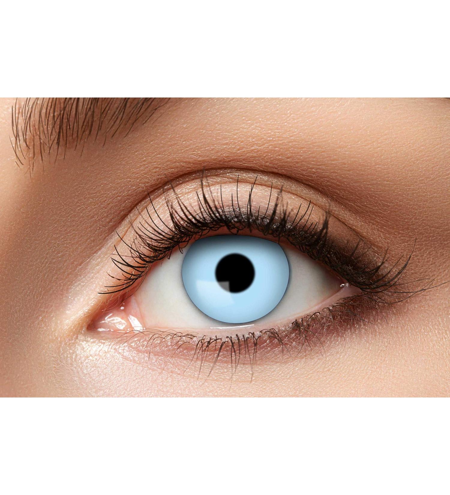 Eyecatcher Ice Blue Colored Contact Lenses - 1 Pair 12 Months - Perfect for Carnival Mardi Gras & Halloween - Buy Online on GoSupps.com