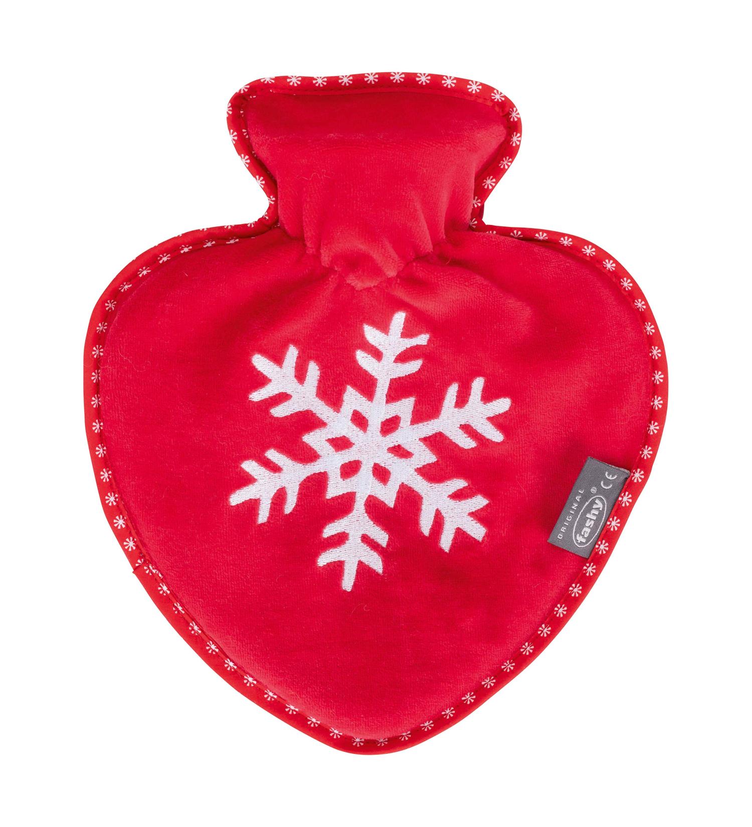 Fashy Heart Hot Water Bottle with Embroidered Ice Crystal 270g Transparent Perfect for Comfort & Relaxation - International Shipping Available - Buy Online on GoSupps.com
