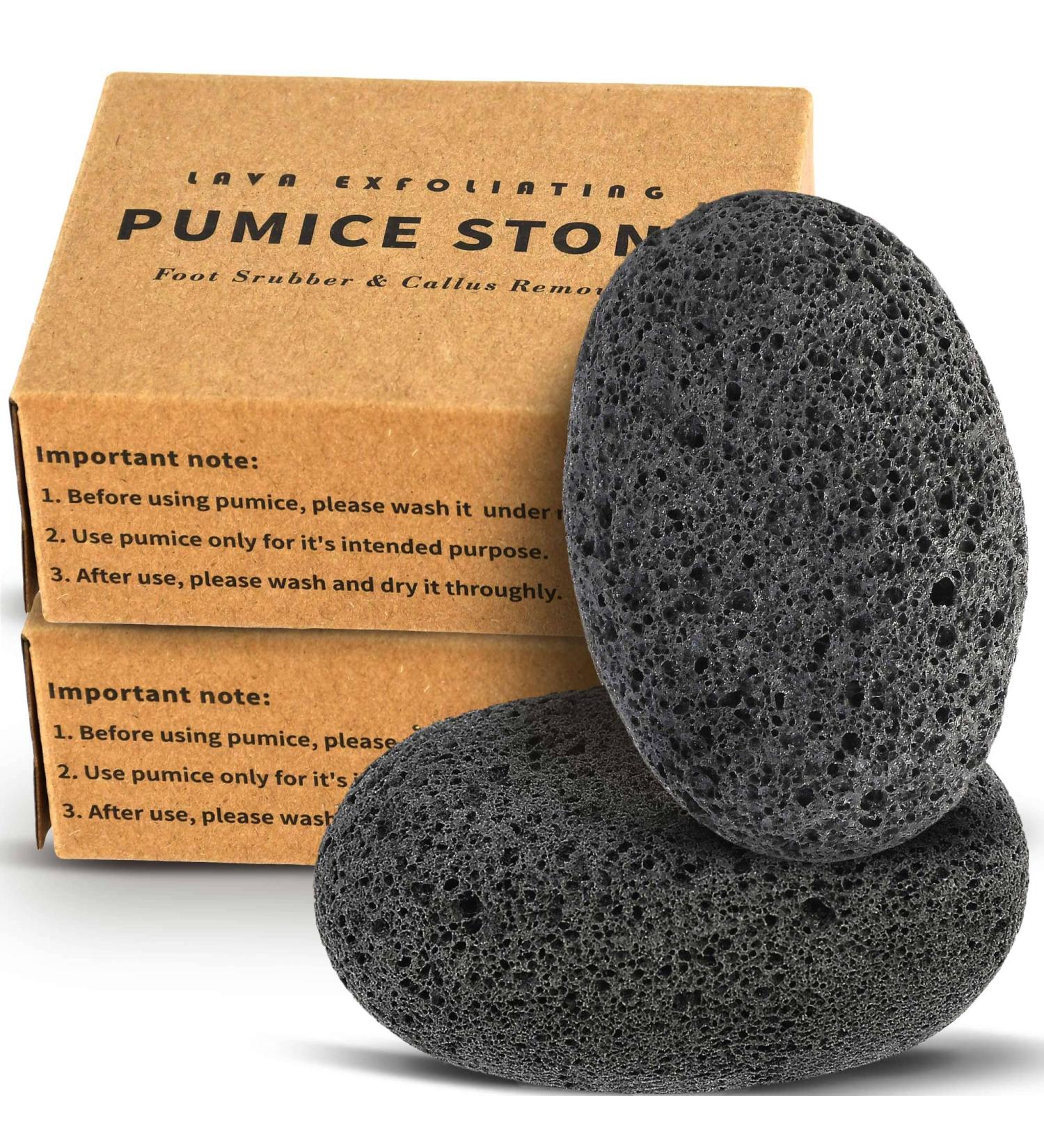 Maryton Natural Pumice Stone for Feet - Foot Exfoliator Scrubber for Dead Skin, Corns, Calluses - Pedicure Tool for Soft Feet and Hands (2 Pack) - Buy Online on GoSupps.com