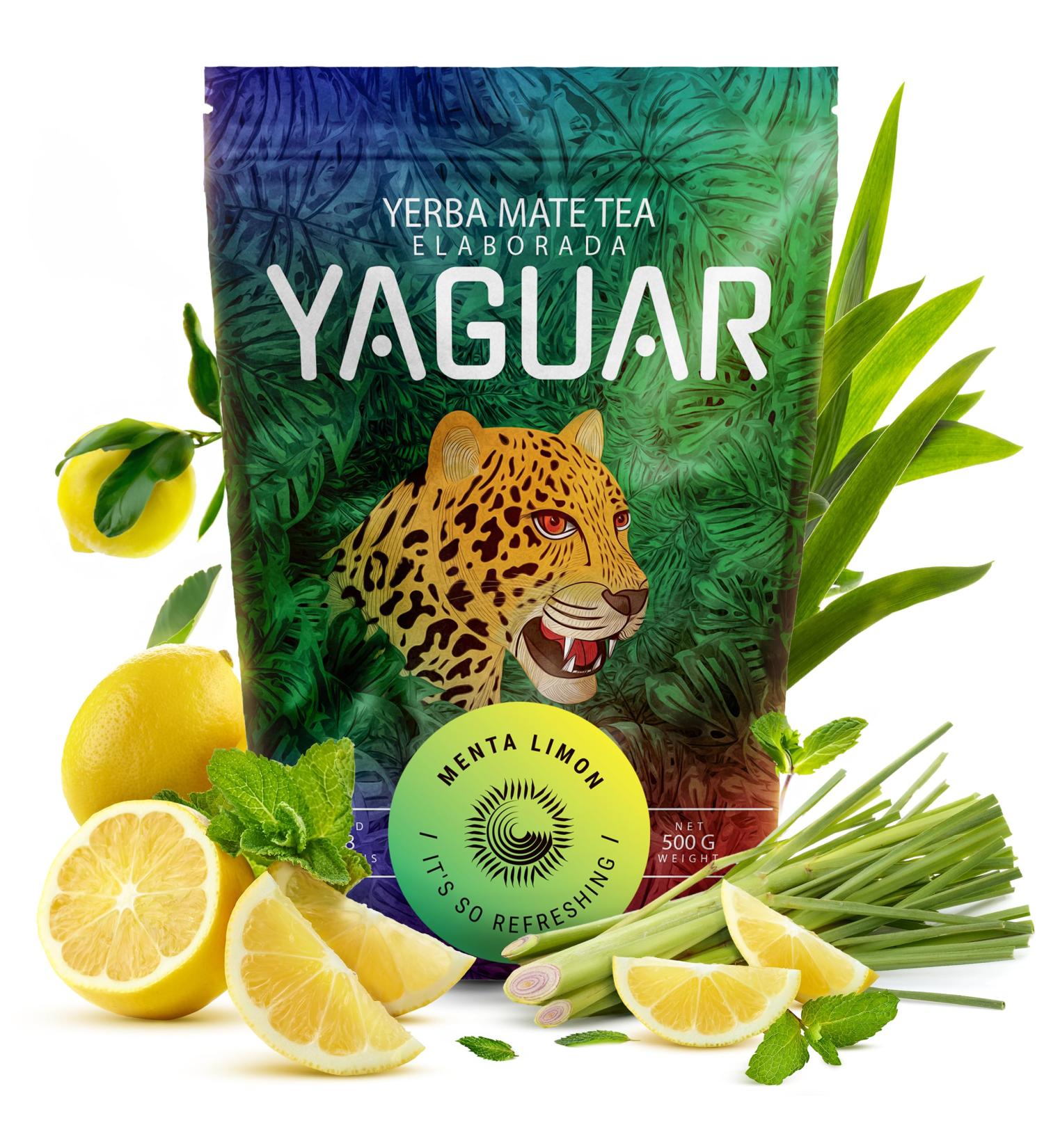 Yaguar Yerba Mat Menta Lim n 500g Mat Br silien Rafra chissement sans Gluten 500 g (Lot de 1) - Buy Online on GoSupps.com