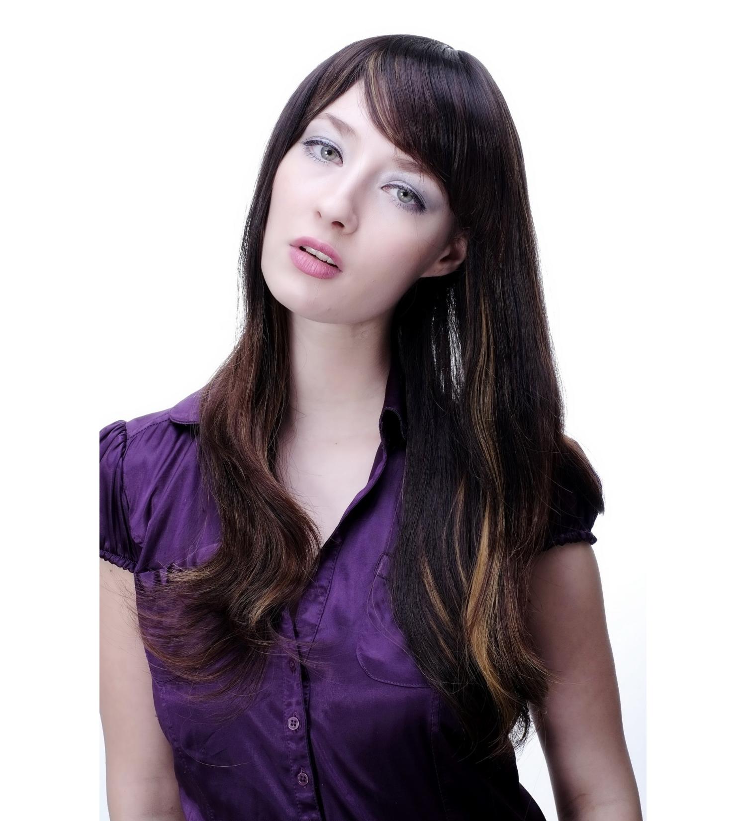 WIG ME UP 9213-2T33-27 Ladies Wig - Long Straight Brown Wig with Light Streaks | International Shipping - Buy Online on GoSupps.com