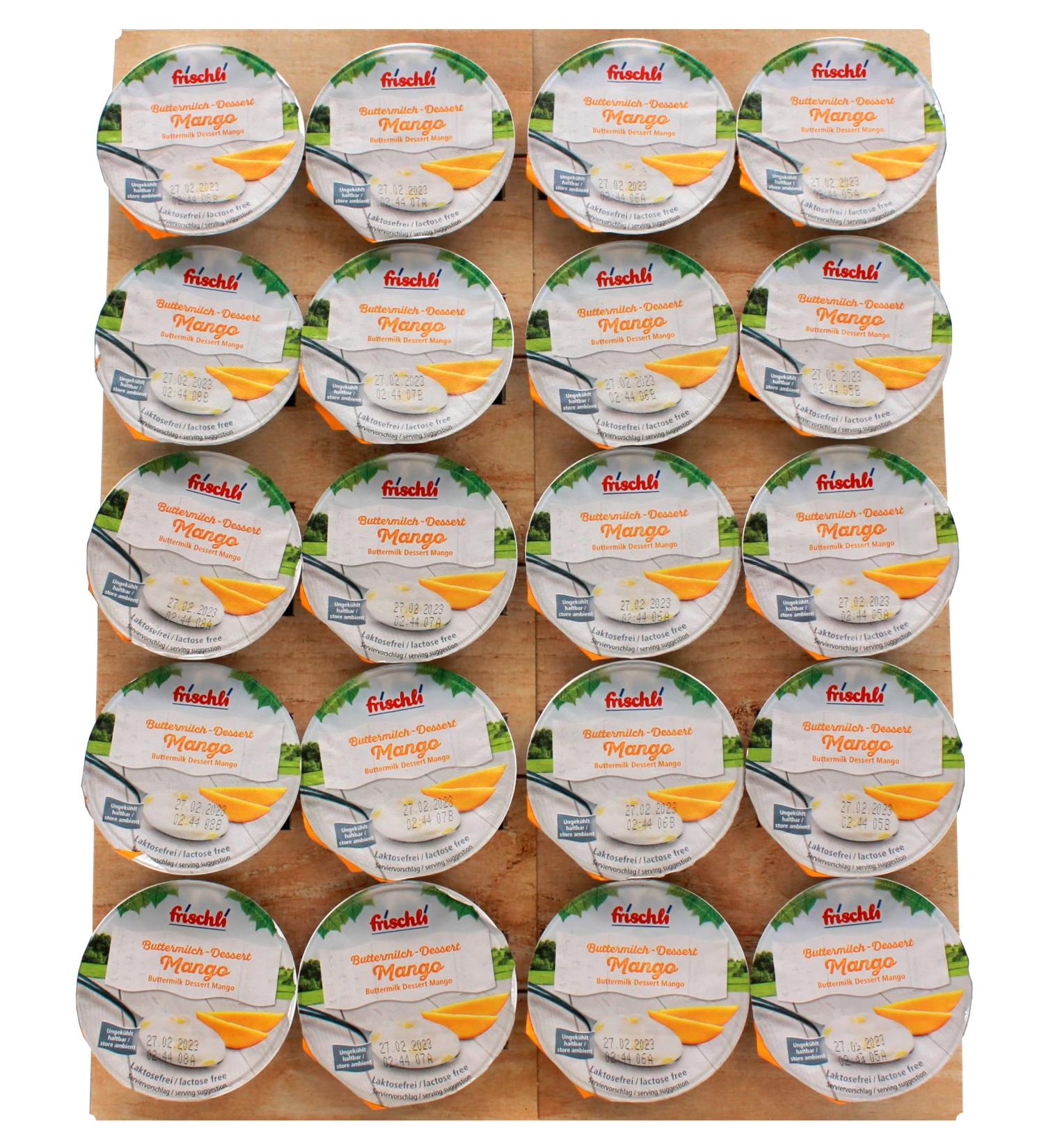 Frischli Buttermilk Dessert Mango - Pack of 20 (20 x 85g) | Premium International Shipping - Buy Online on GoSupps.com