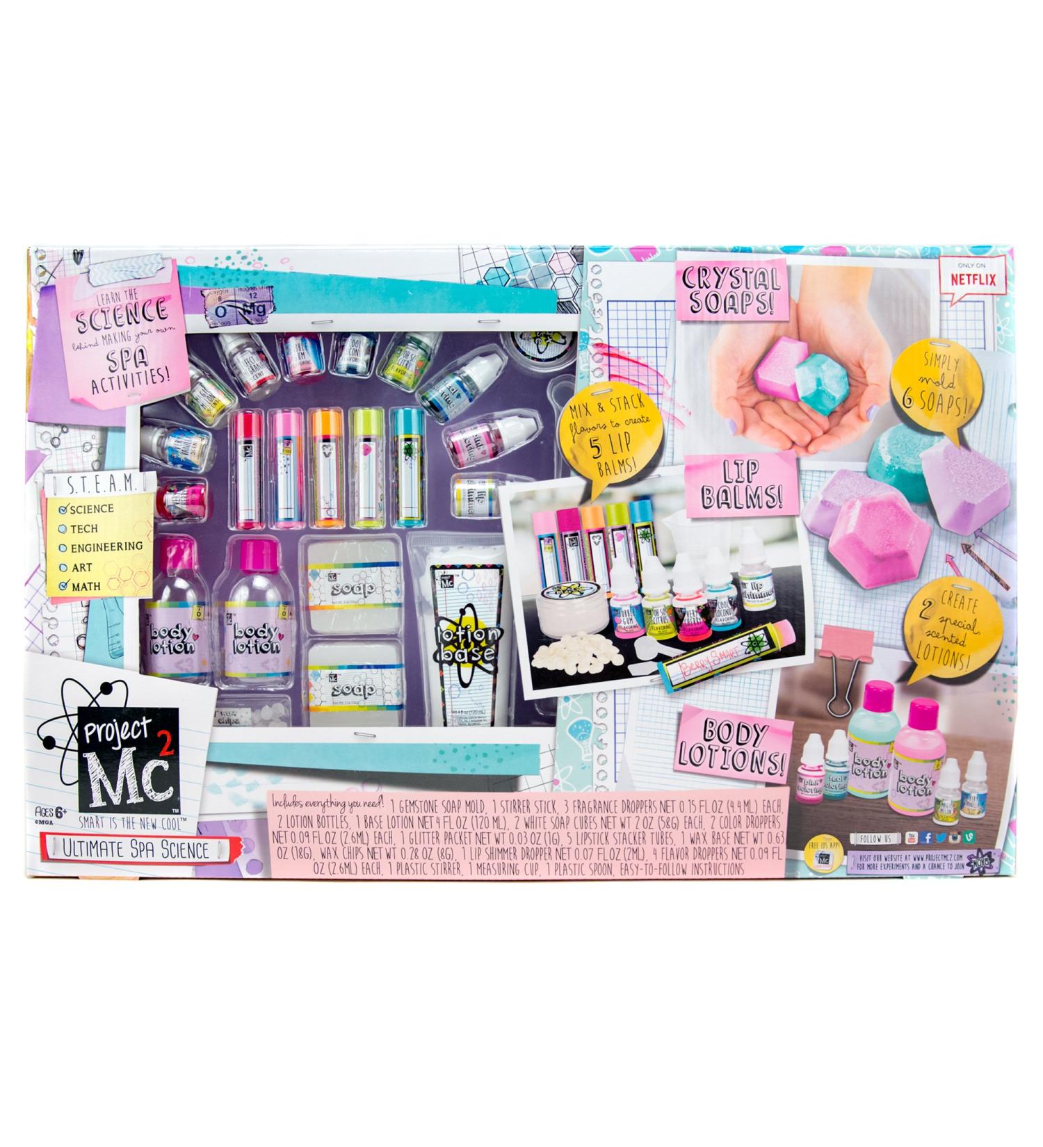 Project MC2 Ultimate Spa Studio Stem Science Cosmetic Kit - Make Crystal Soaps, DIY Lip Balms, Body Lotions - 6 Scents, Multicolored - Buy Online on GoSupps.com