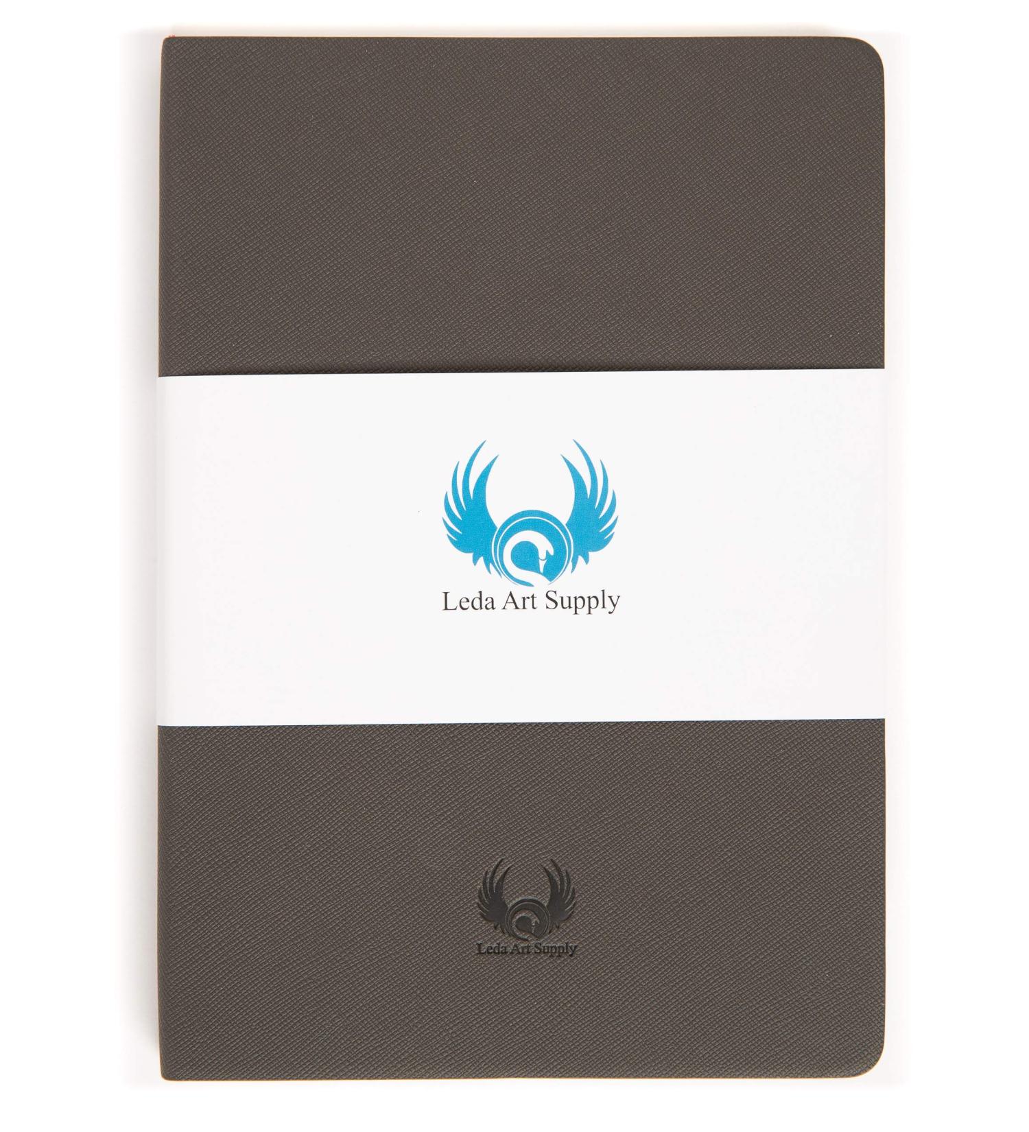 Leda Art Supply A5 Sketchbook - Lay Flat Softcover Sketch Book for Kids/Adults - 160 Pages - Ideal for Ink, Watercolor, Pen, Pencils - Medium Size - Buy Online on GoSupps.com