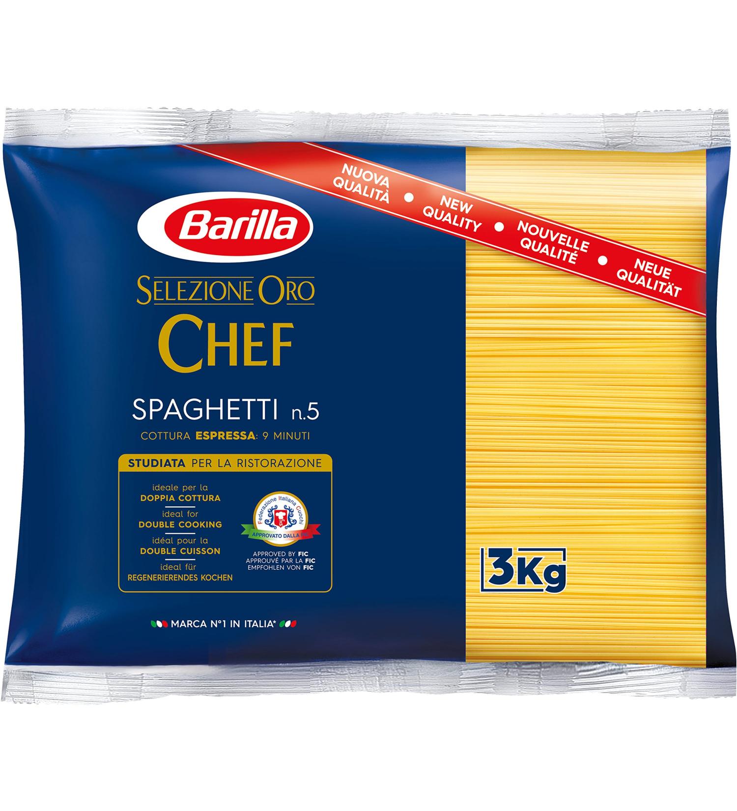  Barilla Barilla P tes Selezione Oro Chef spaghetti n 5 (2 x 3 kg) - Buy Online on GoSupps.com