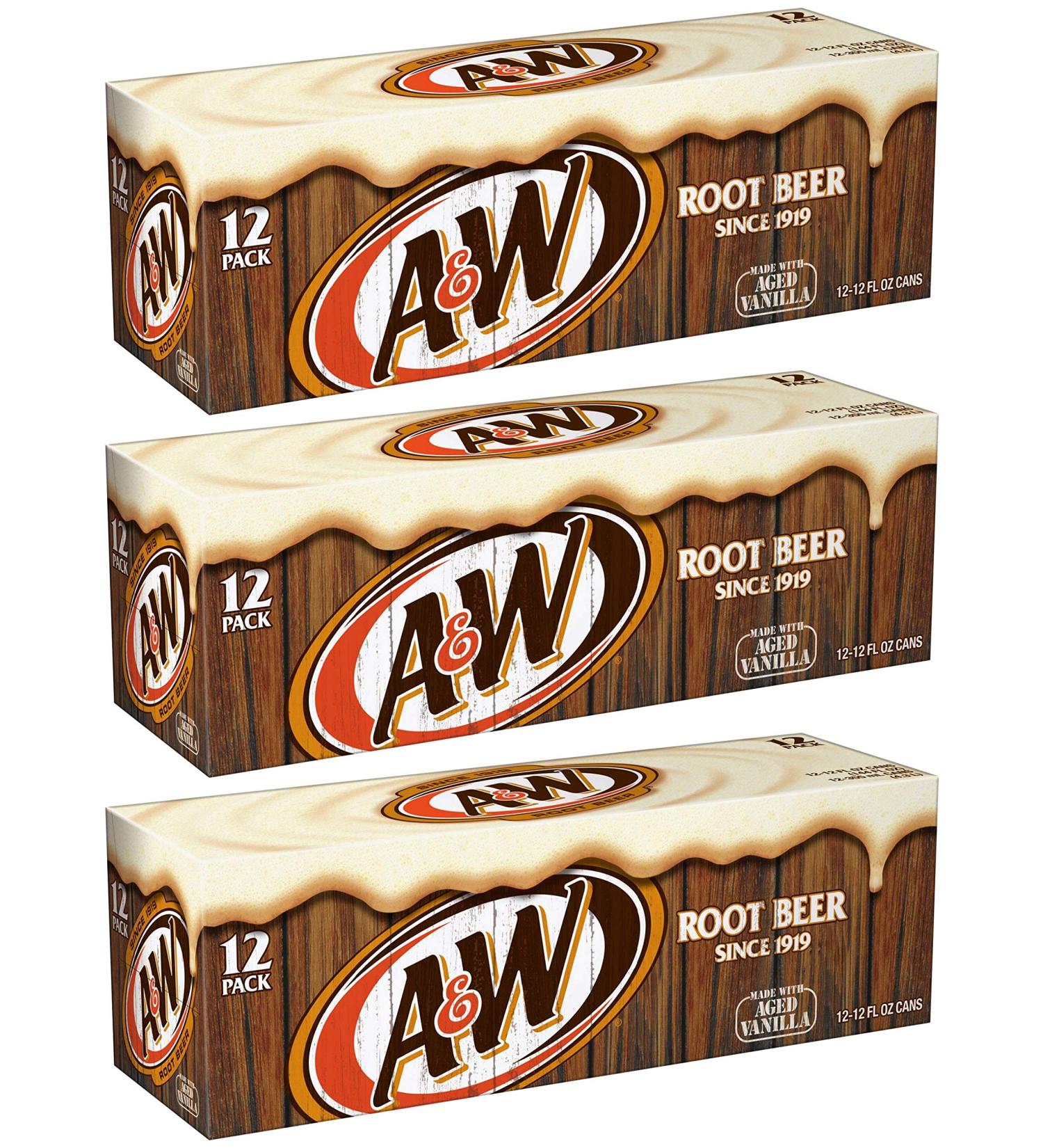 A&W Root Beer - Importation US (36 canettes x 355ml)