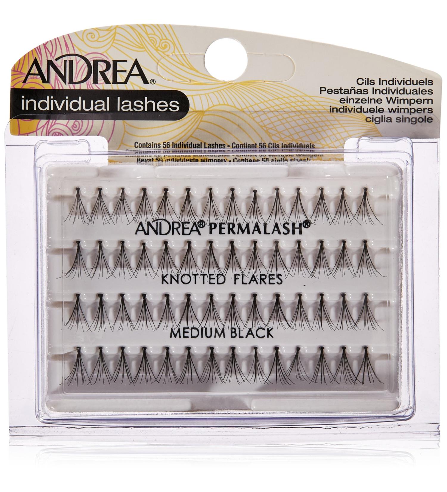 Andrea Individual Knotted Flares Medium Black Lashes - Long Lasting and Natural Look - Buy Online on GoSupps.com