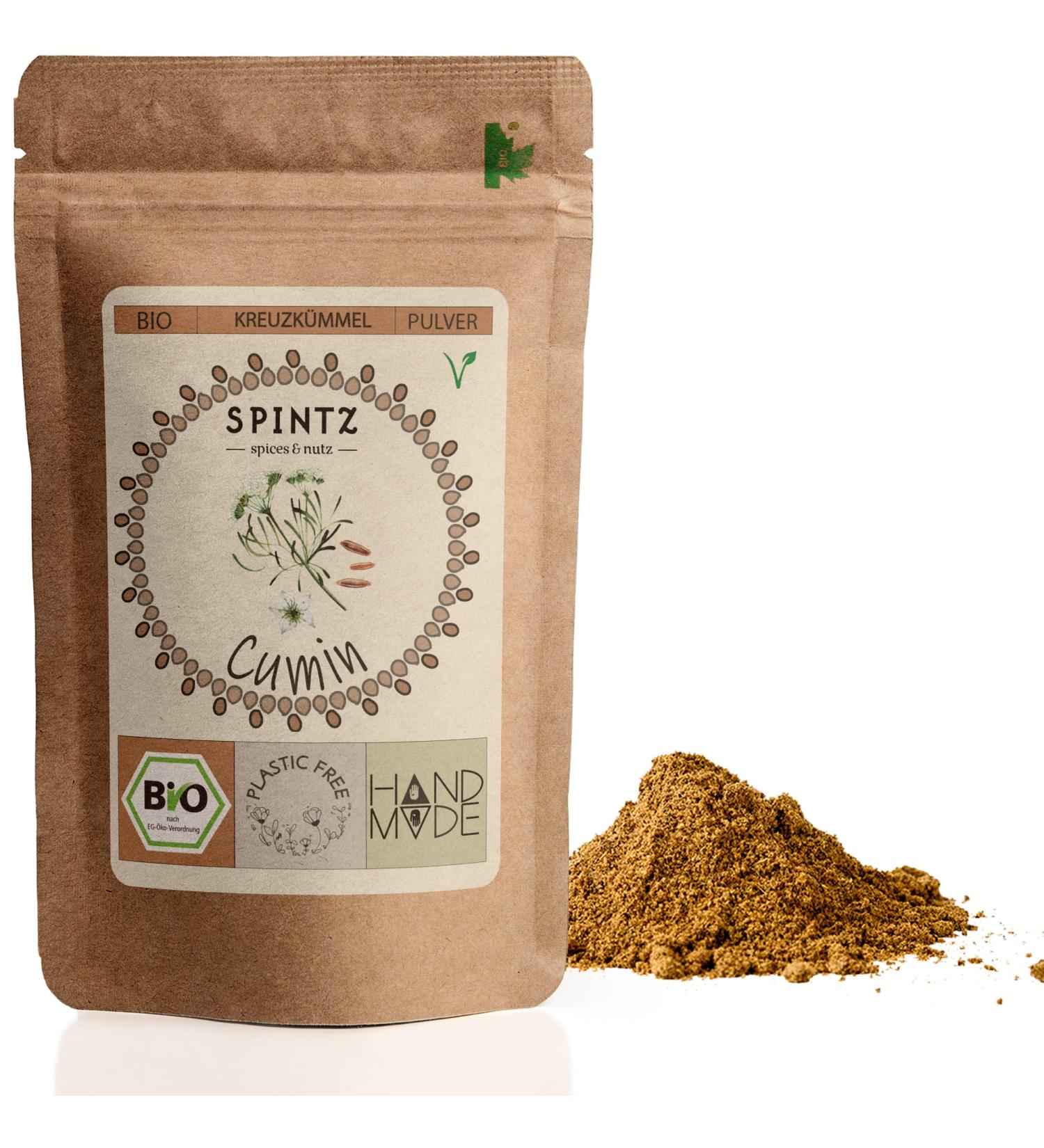 Buy Spintz Bio Cumin Ground 500g | Organic Vegan & Gluten-Free | Plastic-Free Packaging for International Shipping - Buy Online on GoSupps.com