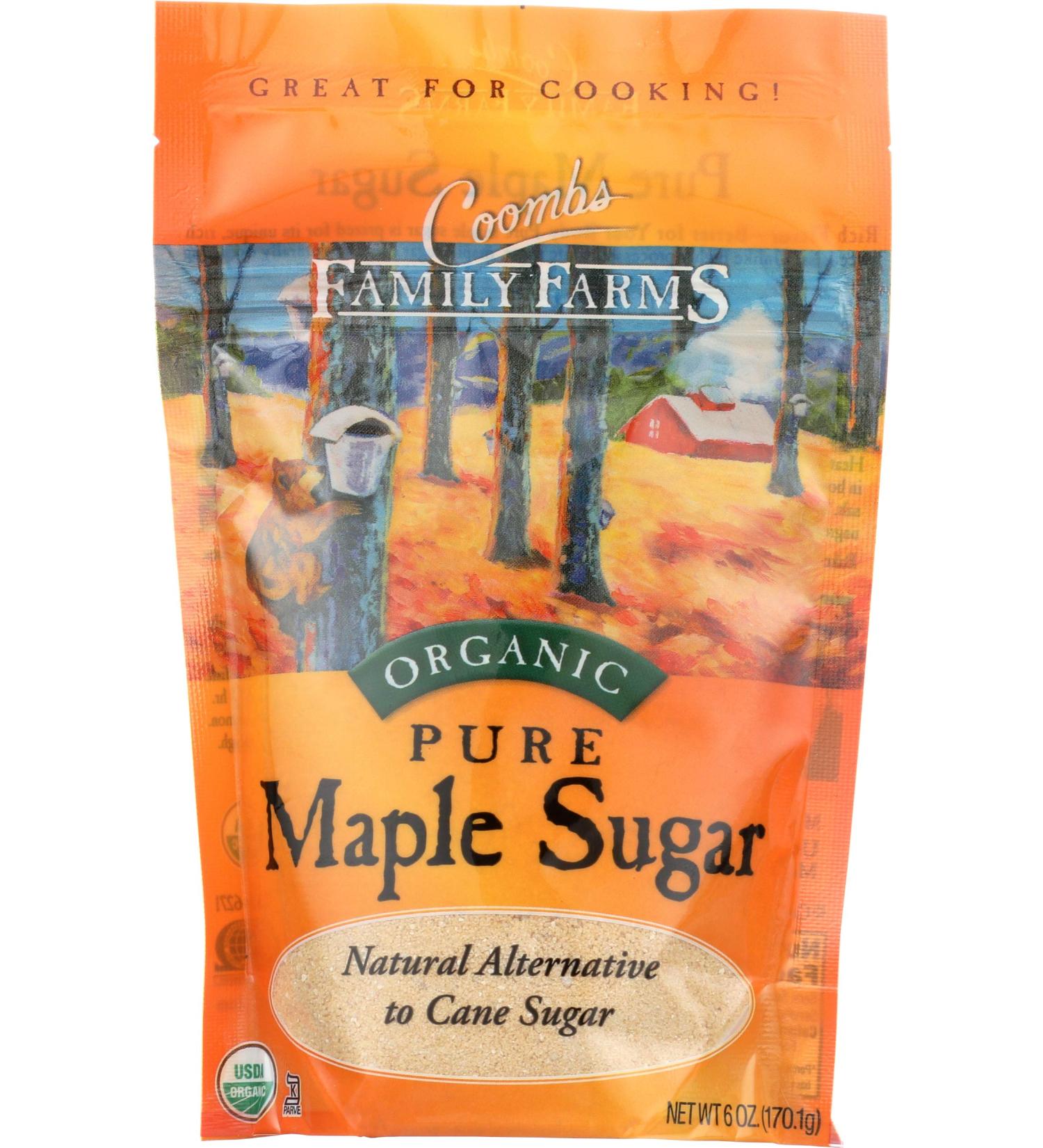 Coombs Family Farms Organic Maple Sugar - 6 OZ | Pure & Natural Sweetener - Buy Online on GoSupps.com