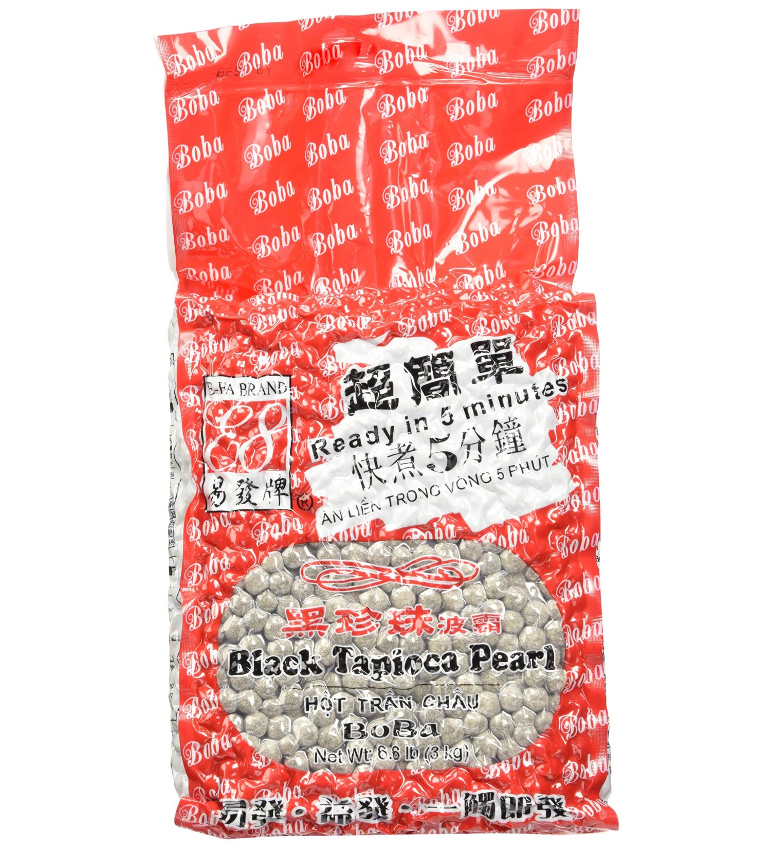 E-Fa Premium Grade Black Tapioca Pearls - 6.6 lb Pack for Bubble Tea - Buy Online on GoSupps.com