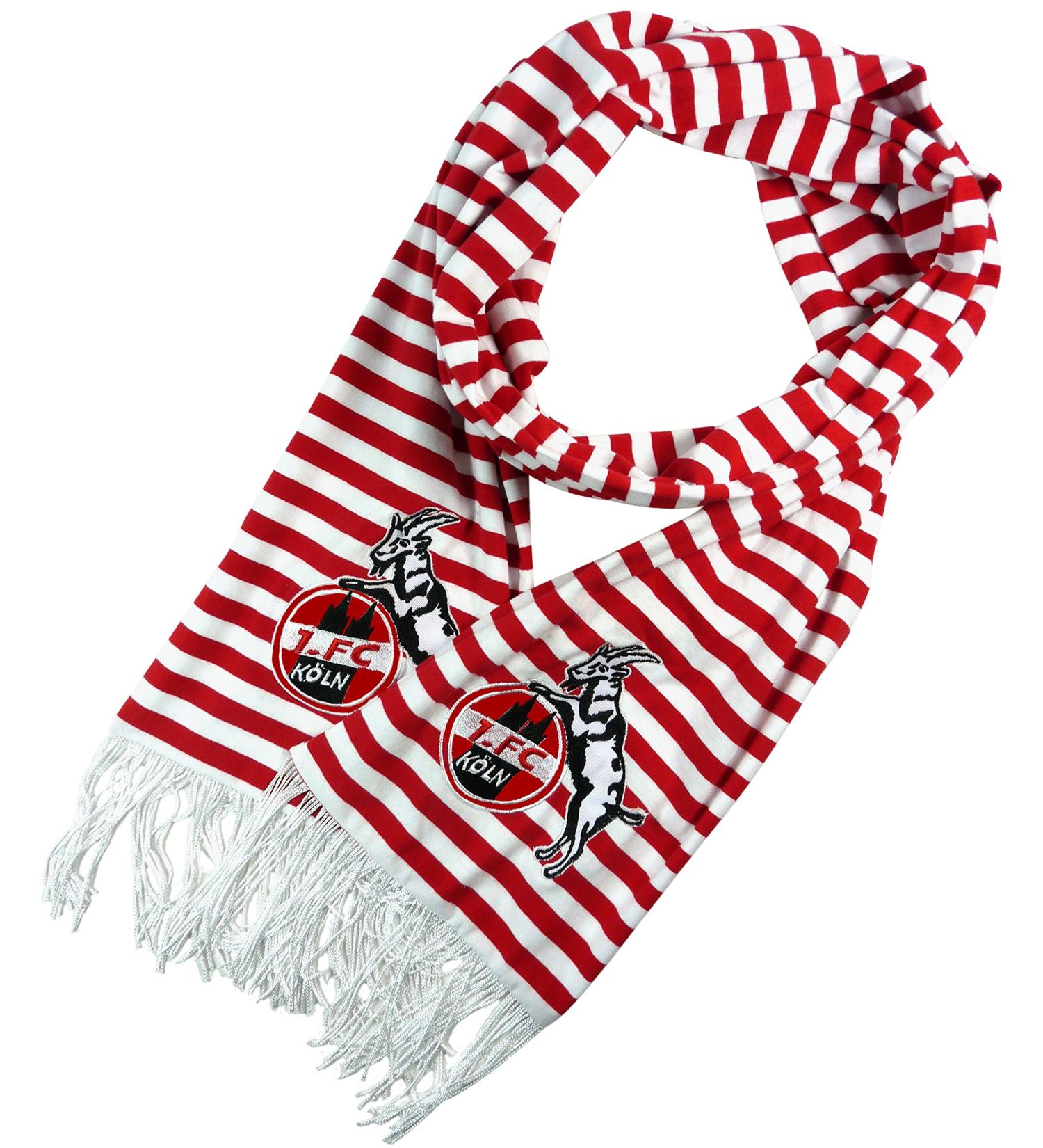 1. FC K ln striped scarf thin scarf with fringes billy goat football fan article