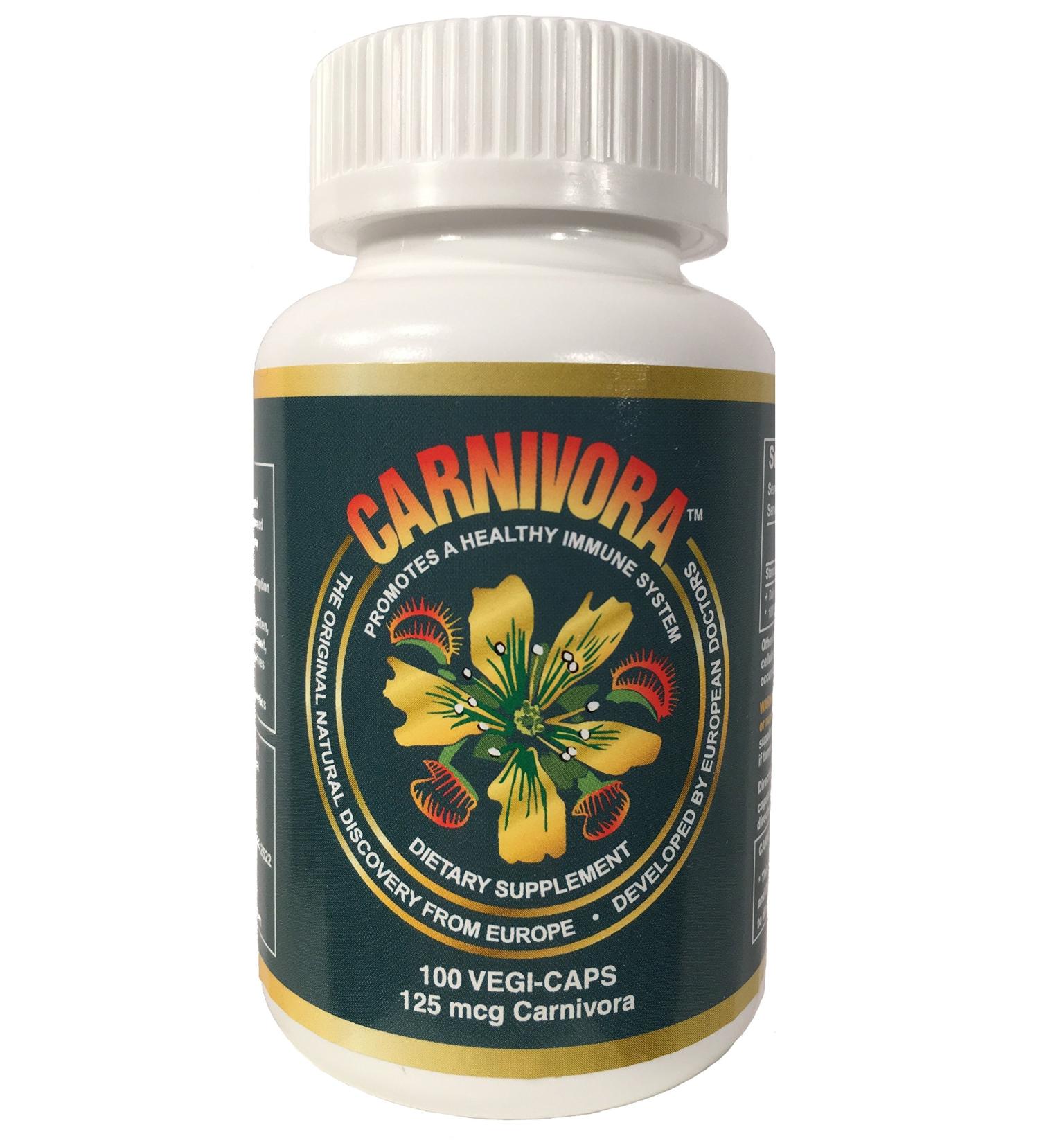 Carnivora Vegi-Caps - Natural Gluten Free Vegan Friendly Immune Support (100 Capsules) - Buy Online on GoSupps.com