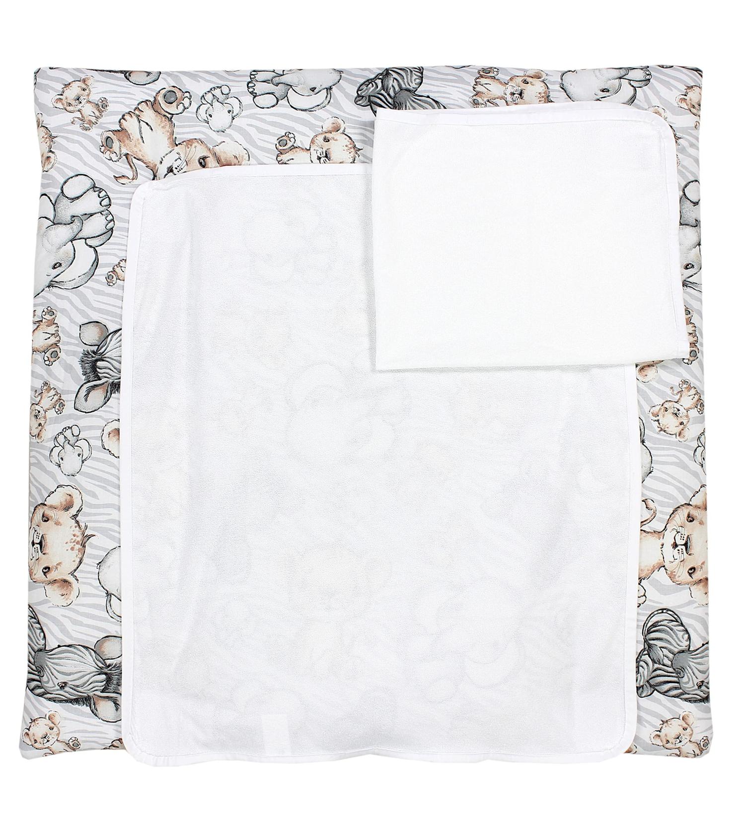 TupTam Baby Changing Mat with 2 Terry Cloth Covers - Safari 70 x 50 cm | Premium Softness & Easy Care - Buy Online on GoSupps.com