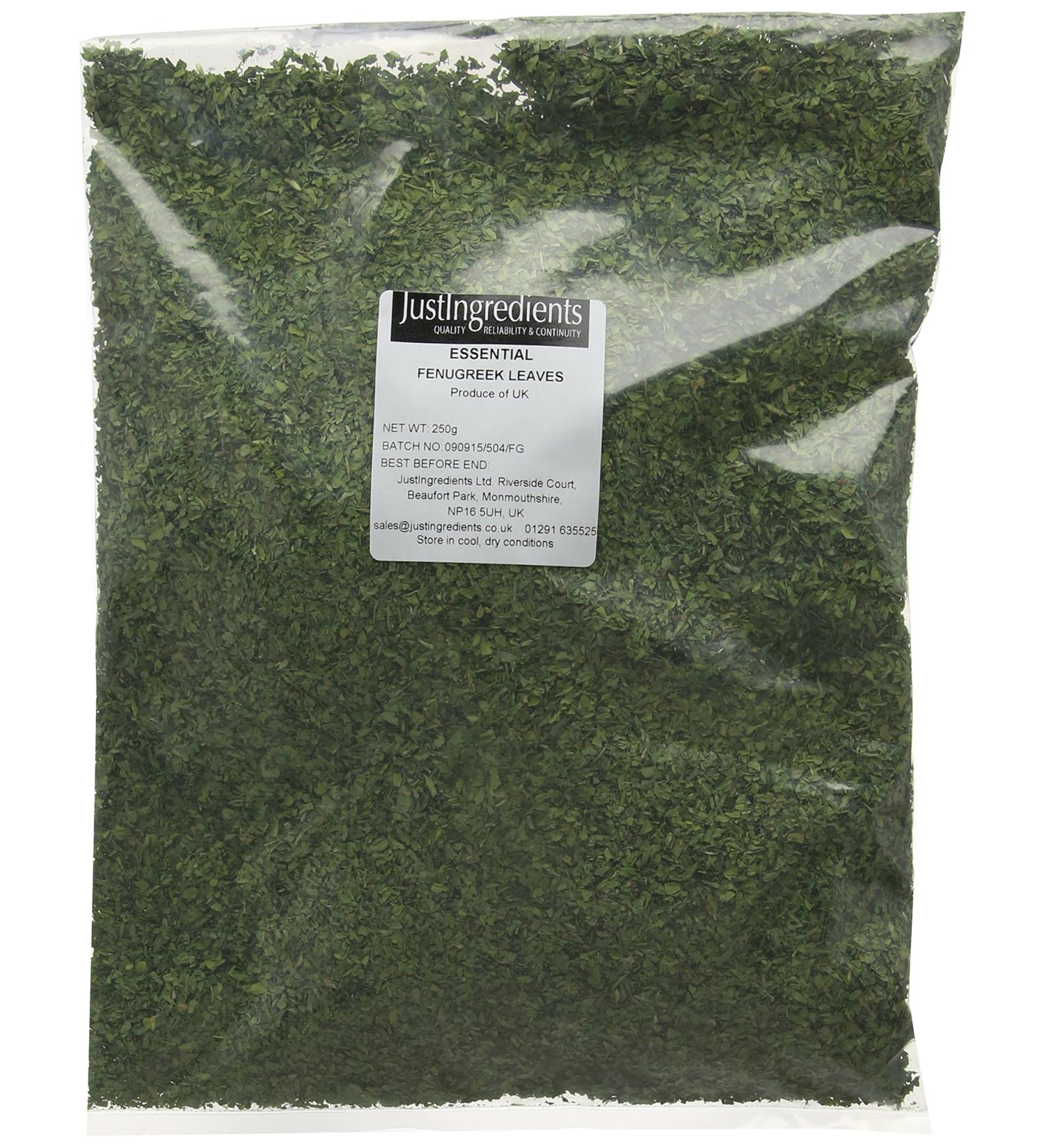 JustIngredients Essentials Fenugreek Leaves 250g - Buy Online at Best Price! - Buy Online on GoSupps.com