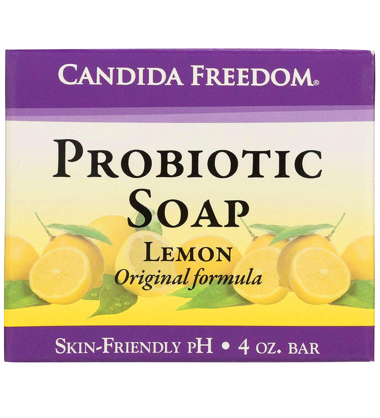 Massey's CF 100% Natural Probiotic Lemon Body Soap - 4oz | Refreshing Lemon Scent - Buy Online on GoSupps.com