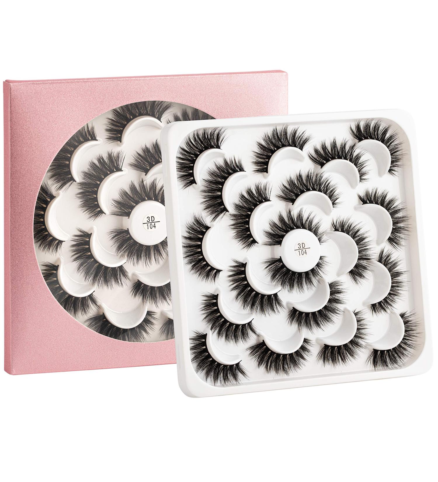 Karids 3D Eyelash Set - Natural Black False Eyelashes for Women | 10 Pair Fake Lashes for Stunning Eyes - Buy Online on GoSupps.com