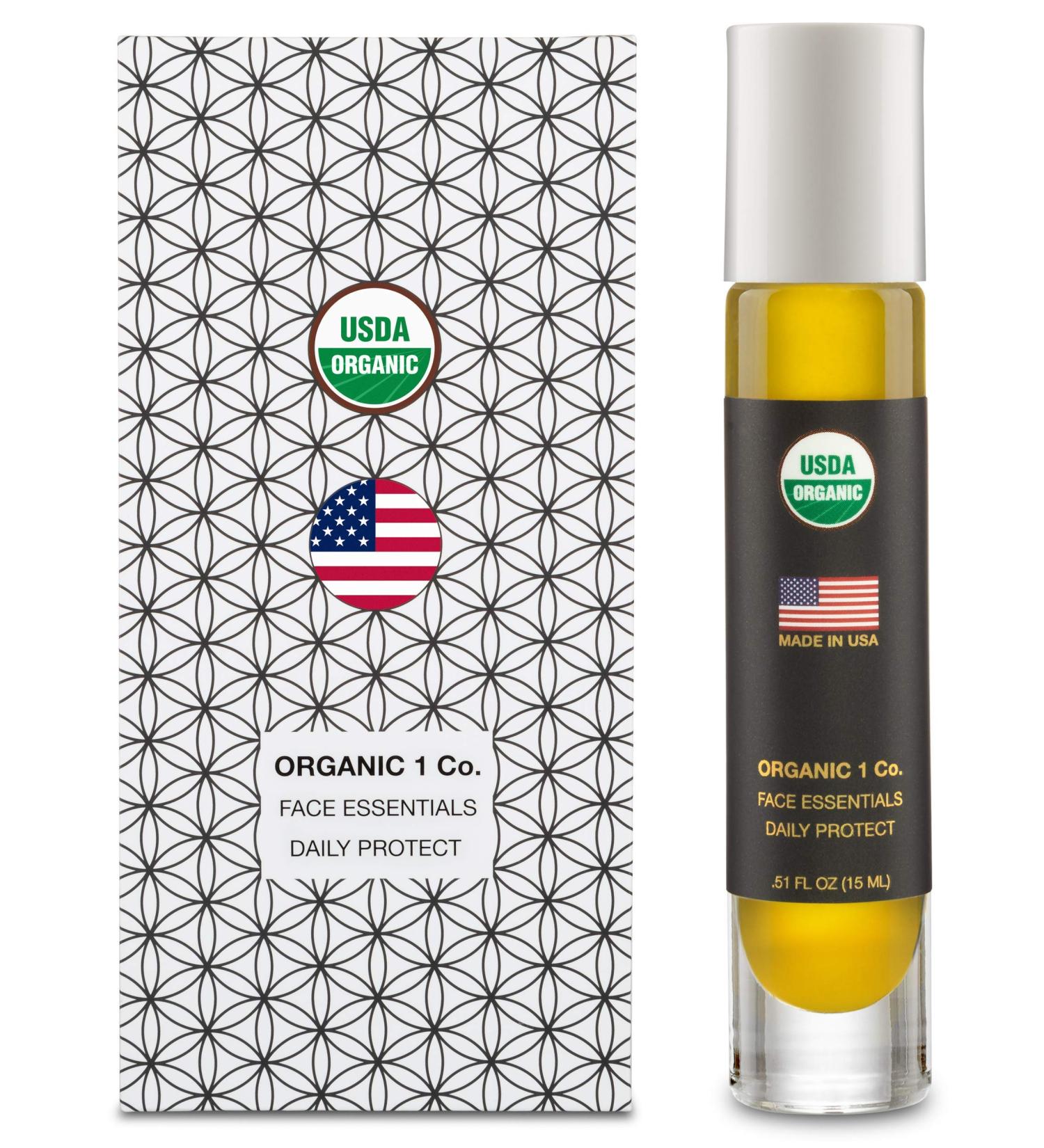Buy Organic Face Oil Daily Protect Moisturizer | Radiant Glow Facial Serum with Rosehip Pomegranate & Essential Oils - International Shipping Available - Buy Online on GoSupps.com