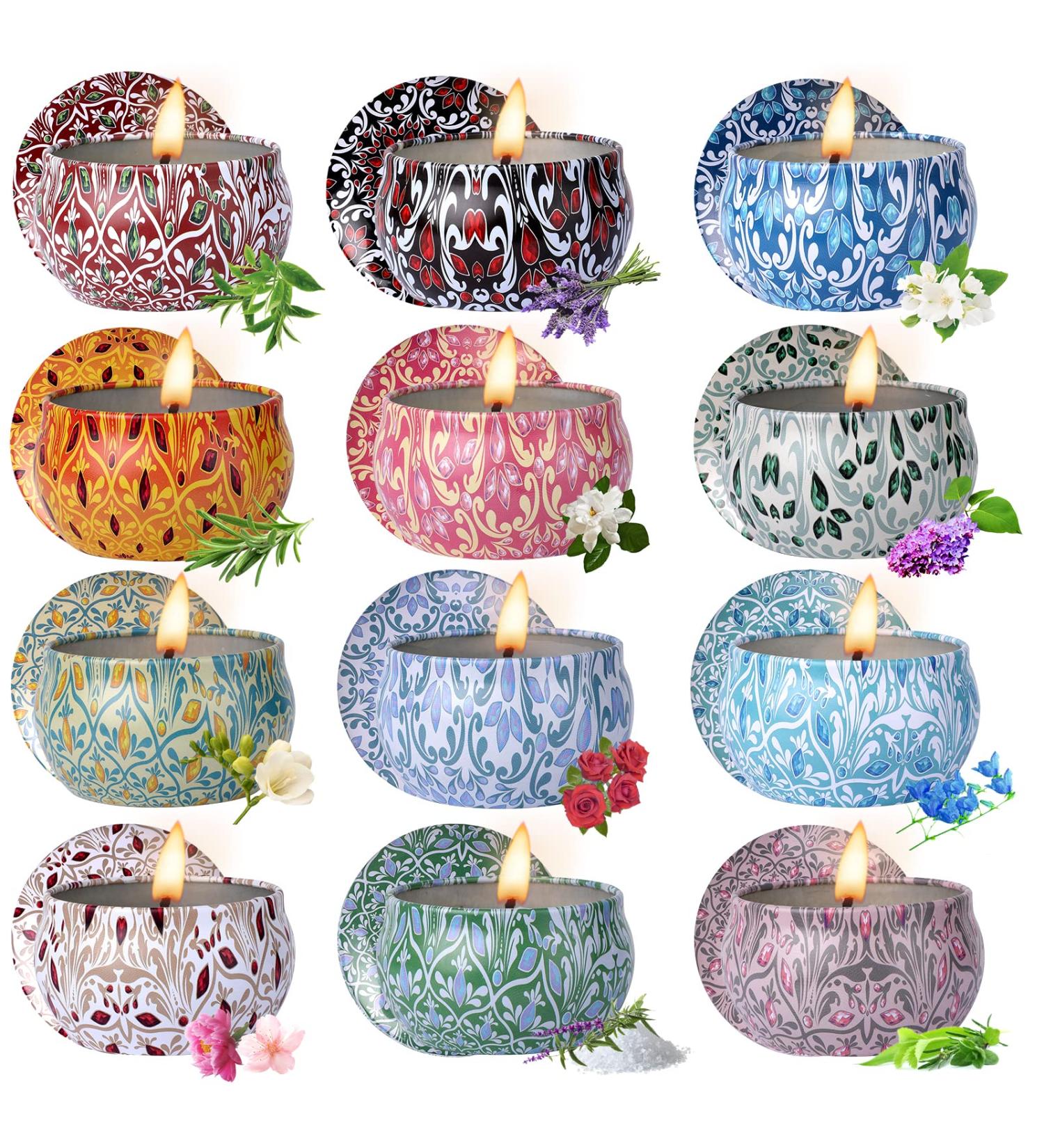 12 Pack Scented Candles Gifts for Women - Soy Wax Christmas & Birthday Gift Set for Friends Sisters & Colleagues | Perfect Home D cor - Buy Online on GoSupps.com