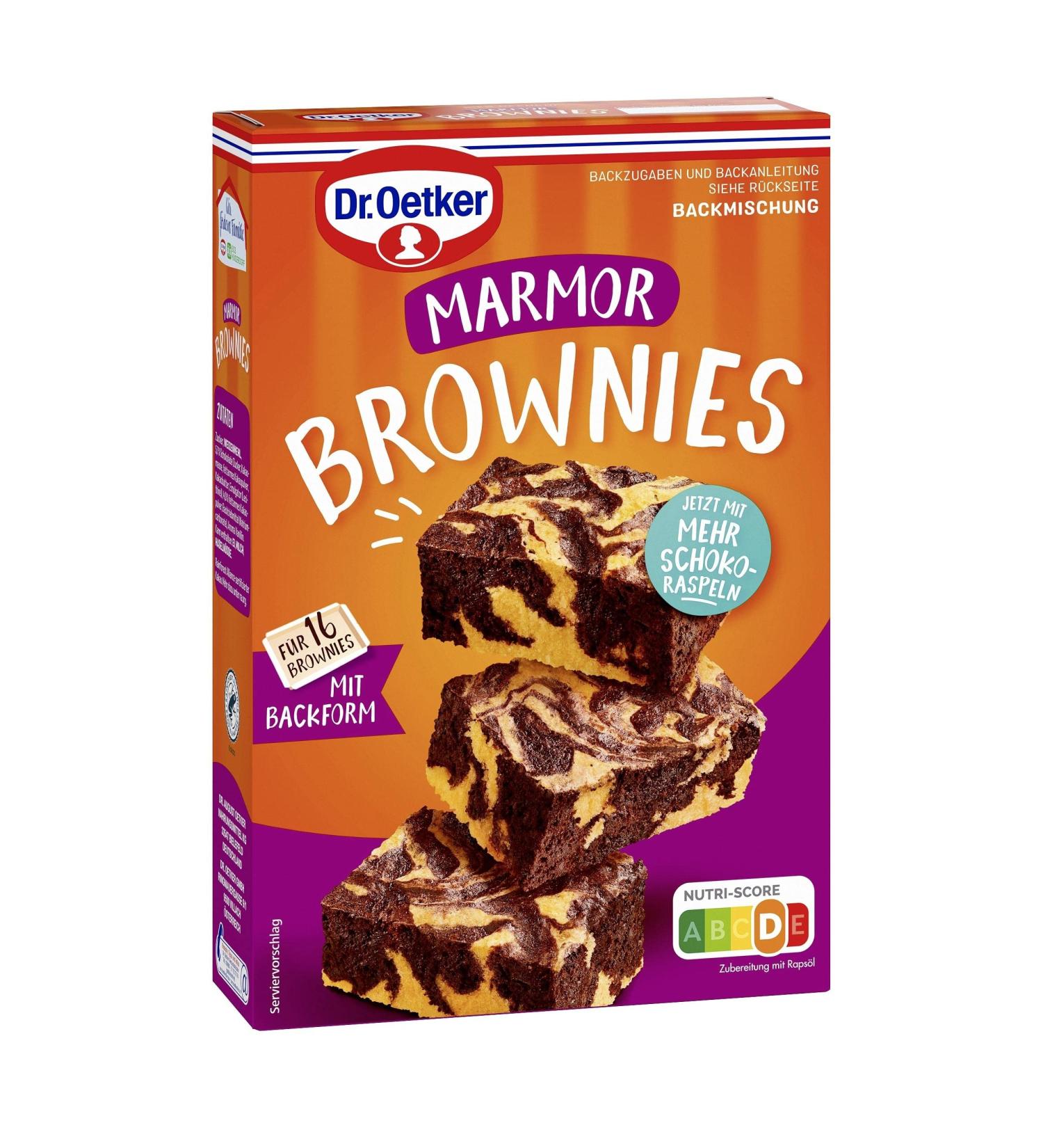 Dr.Oetker Brownies Marmor - 8 Pack Baking Mix for Marbled Batter Make 16 Delicious Brownies with Included Baking Pan - International Shipping Available - Buy Online on GoSupps.com