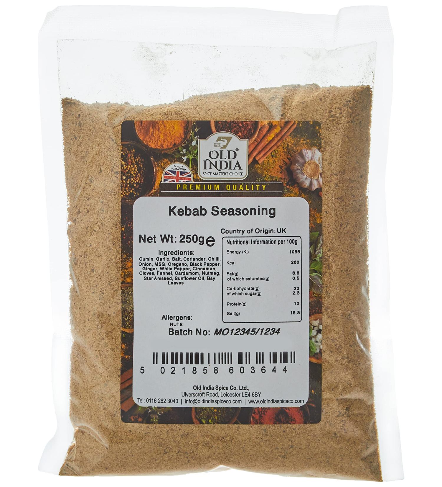 Old India Kebab Seasoning 250g - Buy Online on GoSupps.com