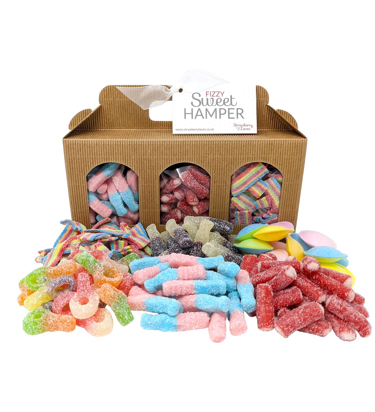 Fizzy Sweet Hamper Box - Sour Sweet Gift for Birthdays Mother's Day Valentine's Easter Father's Day Christmas