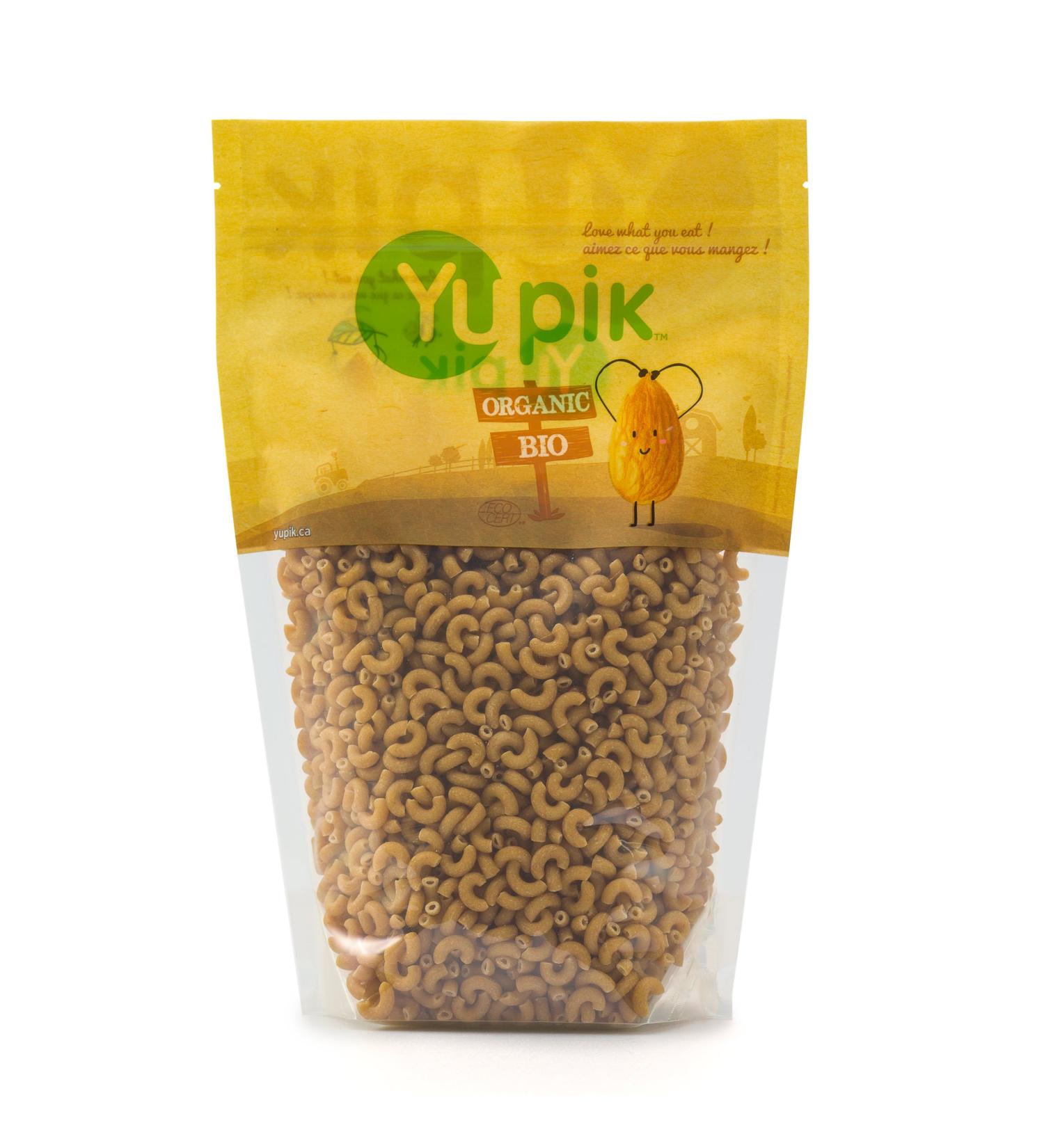 Yupik Organic Whole Wheat Macaroni 1 kg 6 Count Non-GMO Vegan Pasta Made from Whole Durum Semolina Salt-Free Oil-Free Source of Fiber Ideal for Hot or Cold Pasta Recipes 1 kg (Pack of 6) - Buy Online on GoSupps.com