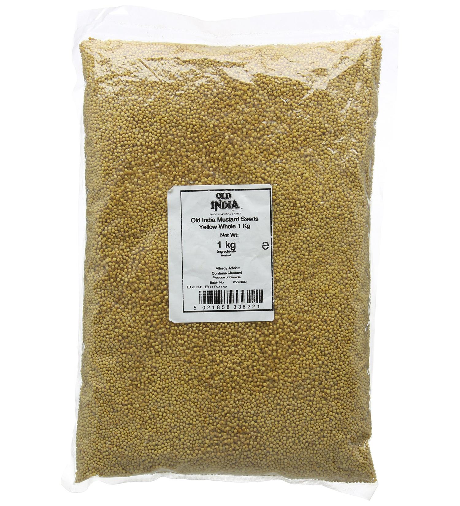 Old India Yellow Mustard Seeds Whole 1kg - Premium Quality Spice - Buy Online on GoSupps.com