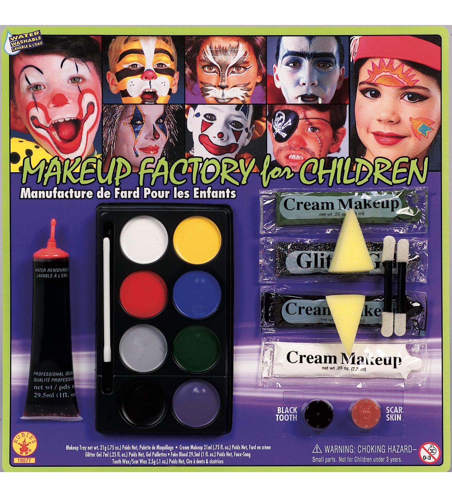 Makeup Factory for Children with Glitter Fake Blood Scar Wax and Black Tooth Wax
