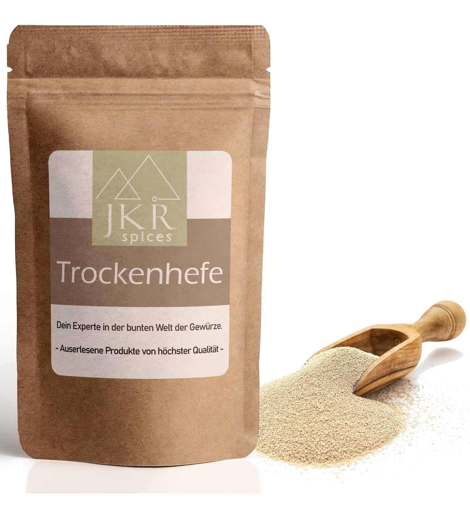 JKR Spices Dry Yeast - Premium Baking Yeast Powder for Bread Pizza Dough & More | 500g Pack - Ideal Baking Aid - Buy Online on GoSupps.com